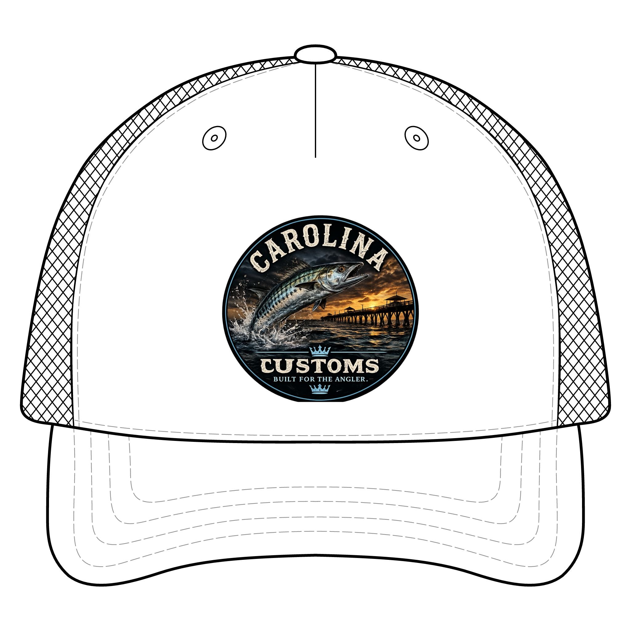 Carolina Customs Striped Bass Logo Hat | Trucker