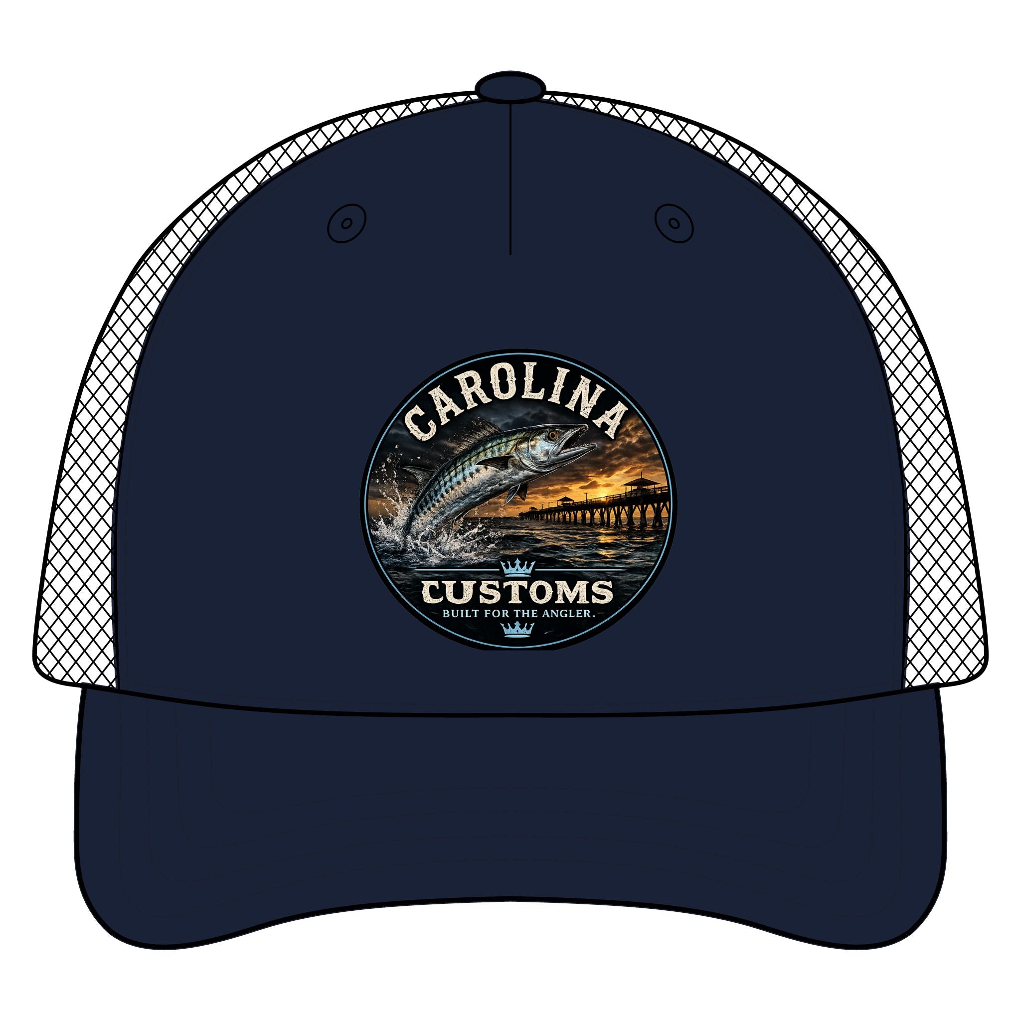 Carolina Customs Striped Bass Logo Hat | Trucker