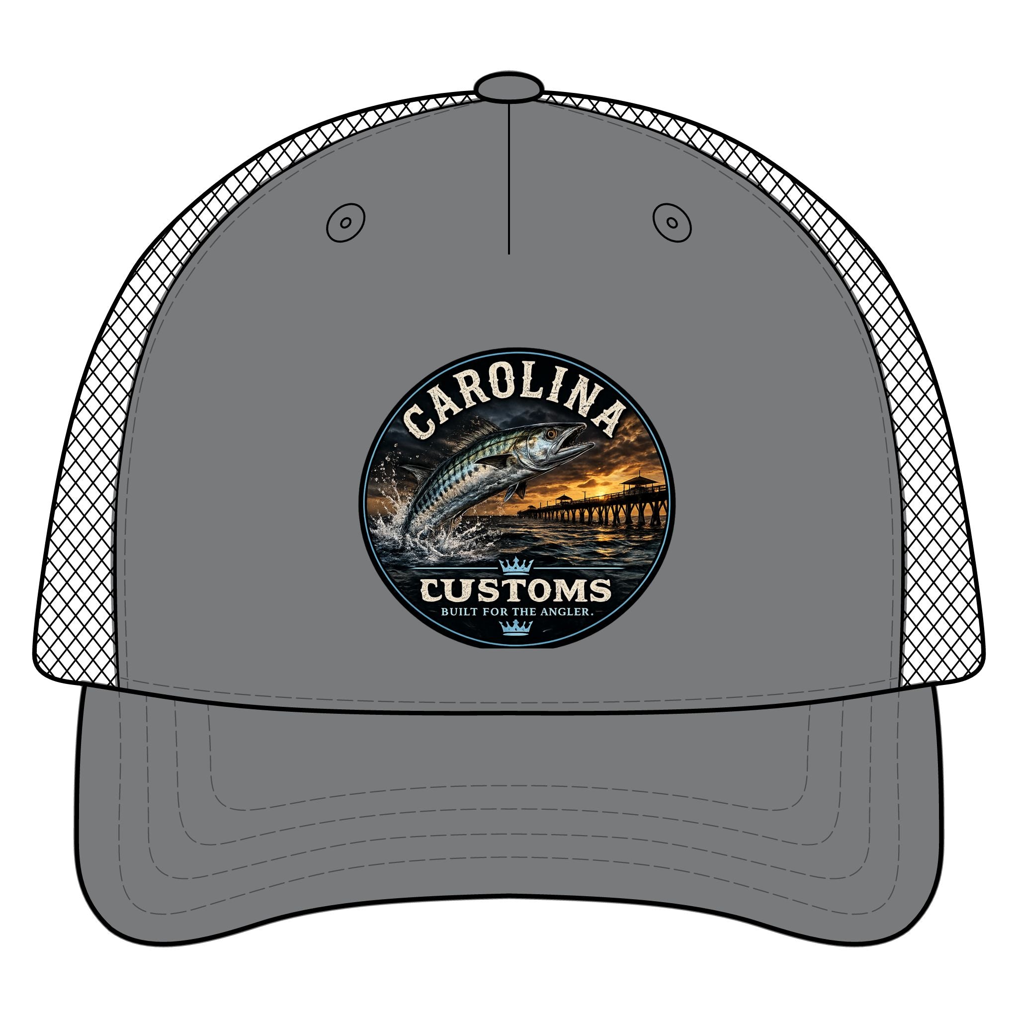 Carolina Customs Striped Bass Logo Hat | Trucker