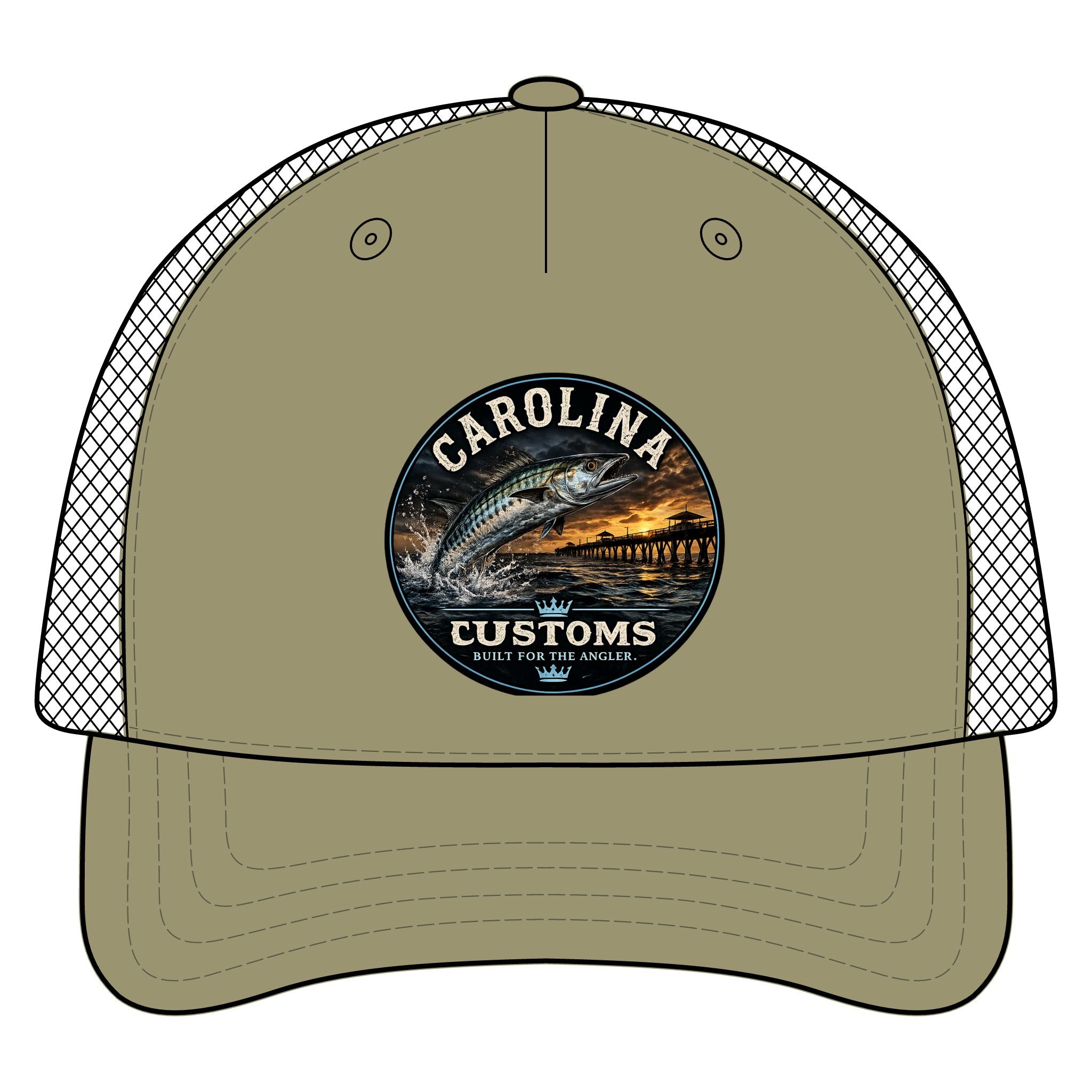 Carolina Customs Striped Bass Logo Hat | Trucker