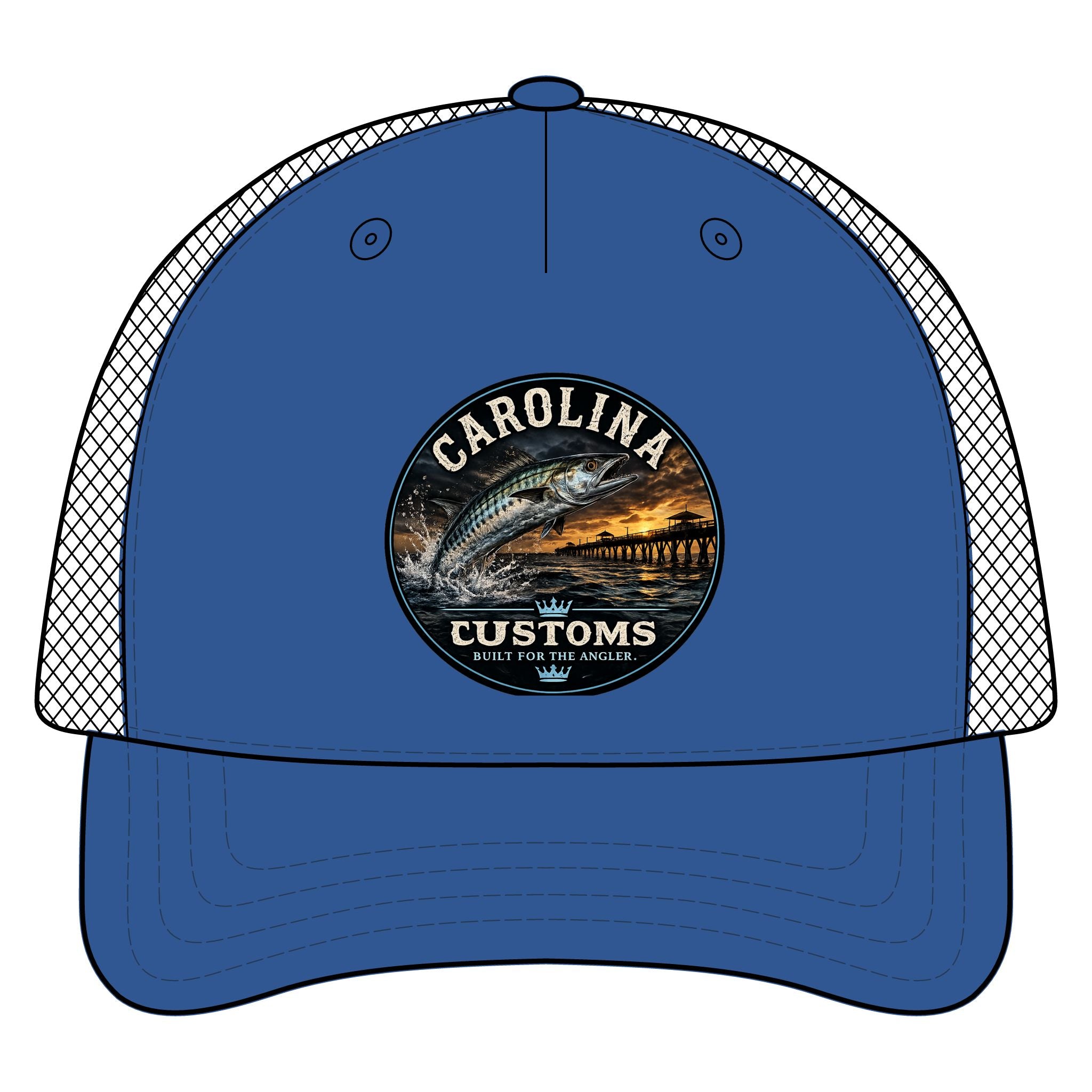 Carolina Customs Striped Bass Logo Hat | Trucker