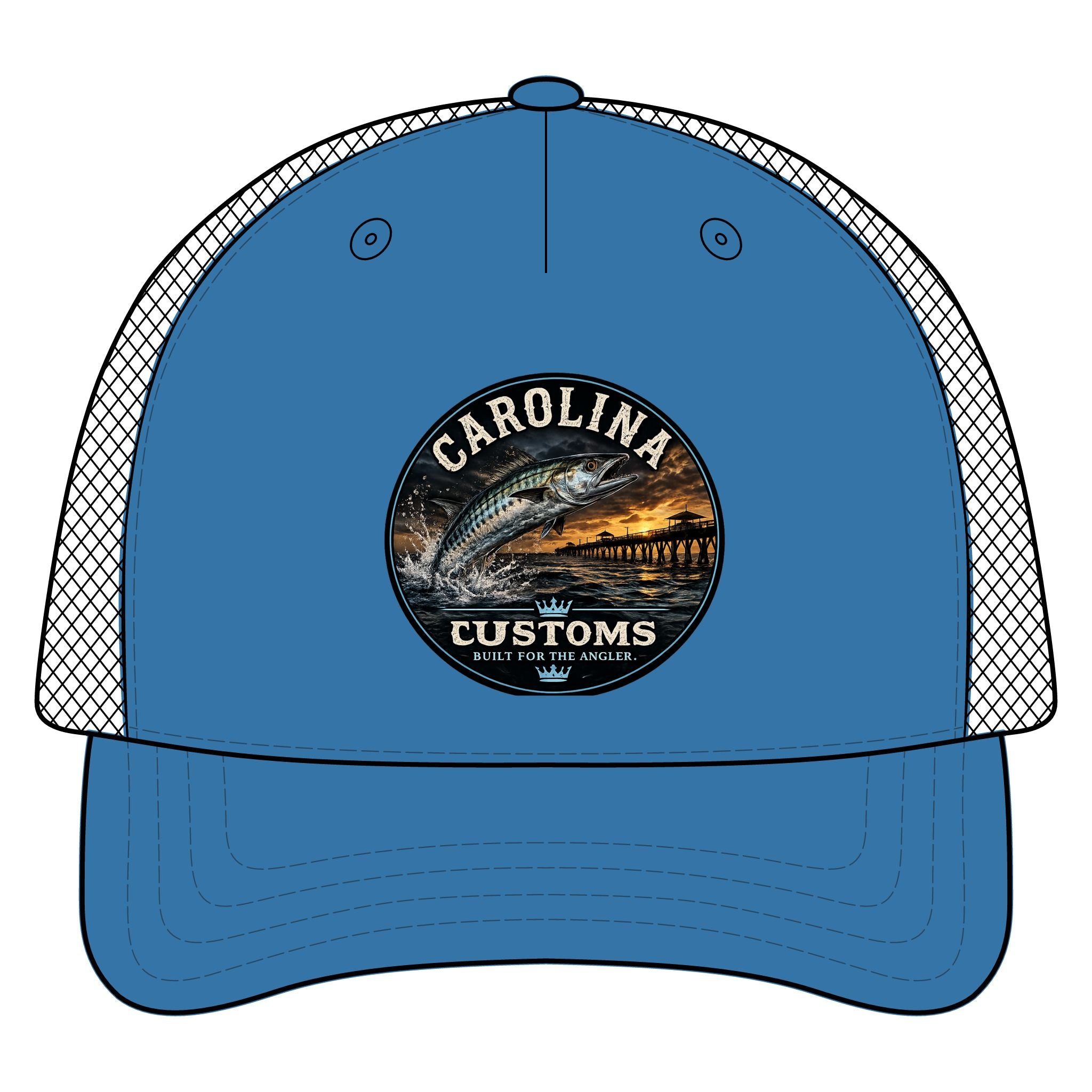 Carolina Customs Striped Bass Logo Hat | Trucker