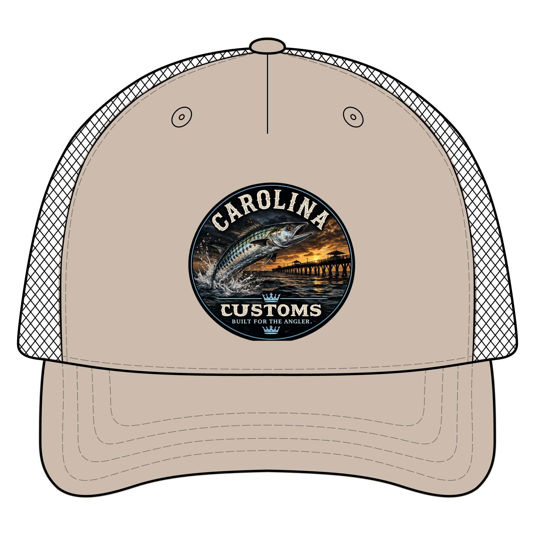 Carolina Customs Striped Bass Logo Hat | Trucker
