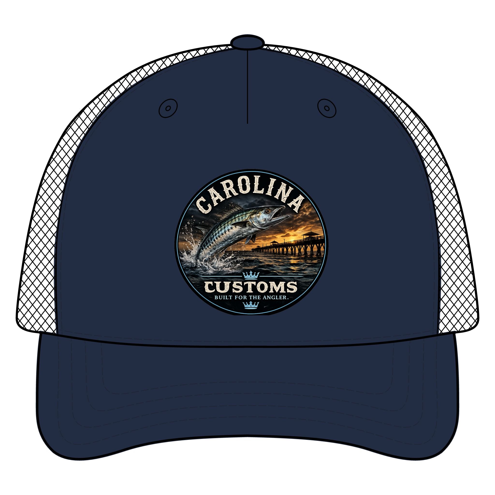 Carolina Customs Striped Bass Logo Hat | Trucker
