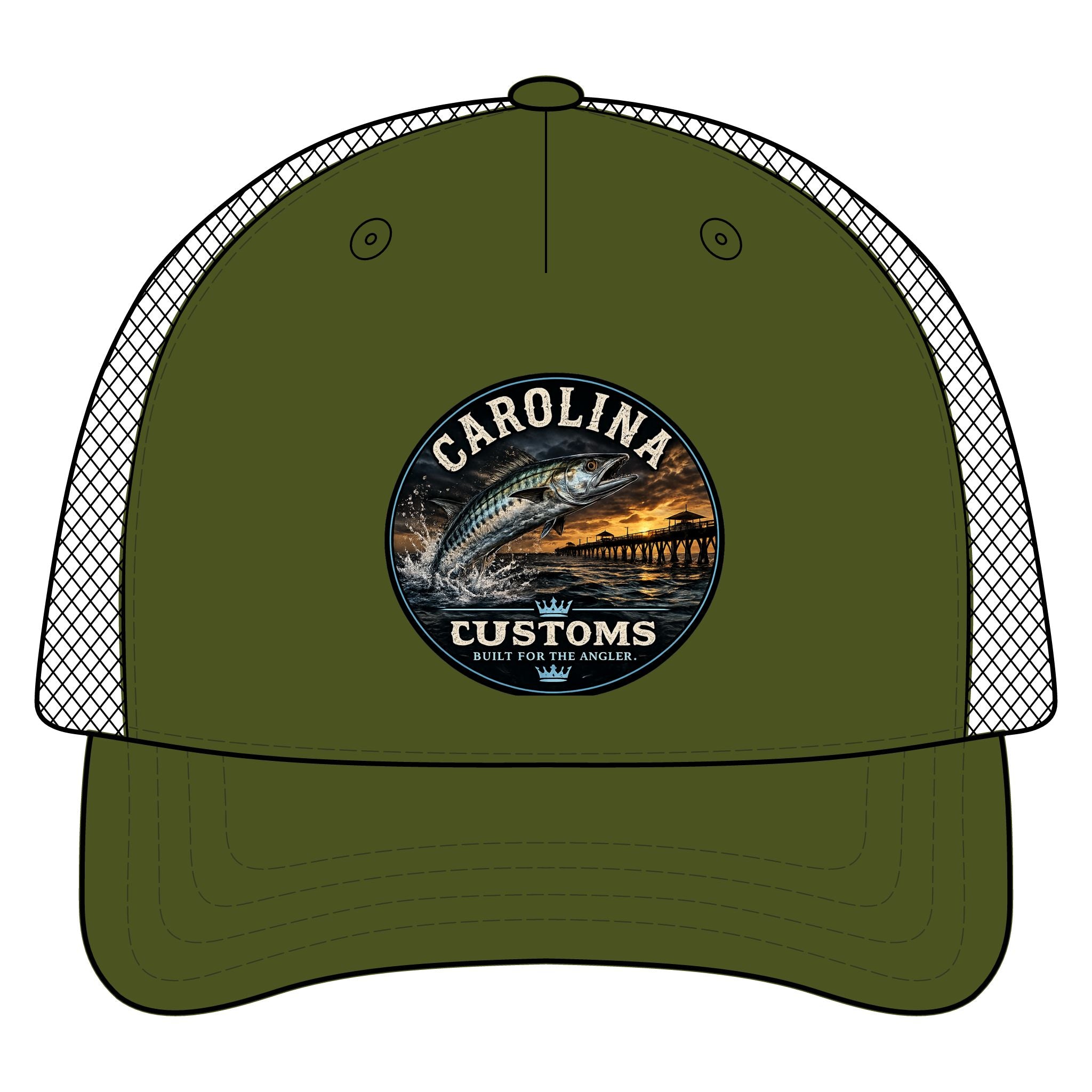 Carolina Customs Striped Bass Logo Hat | Trucker