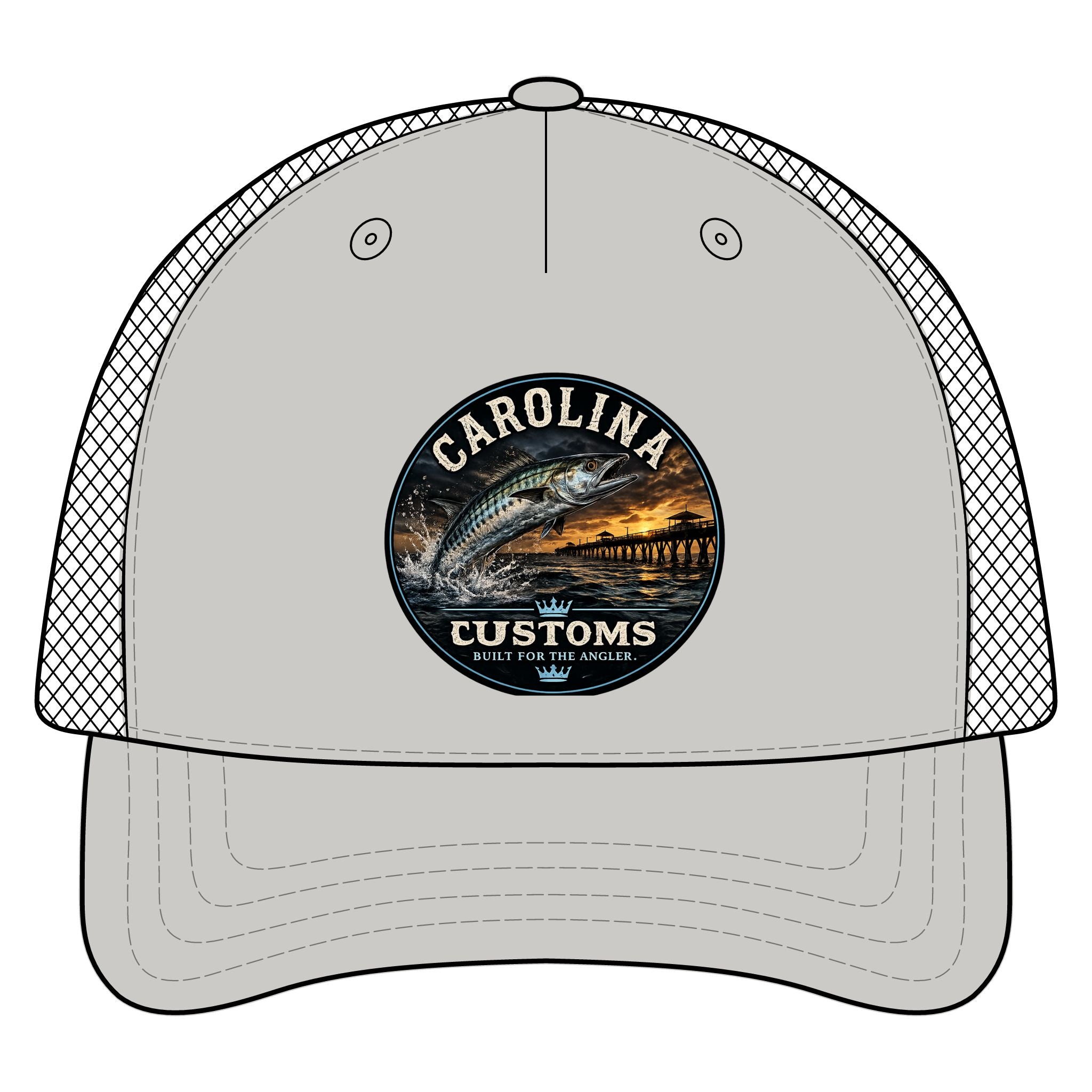 Carolina Customs Striped Bass Logo Hat | Trucker
