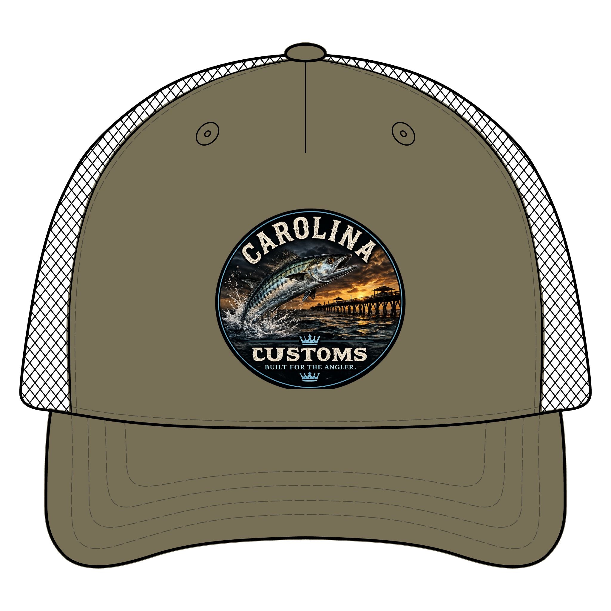 Carolina Customs Striped Bass Logo Hat | Trucker