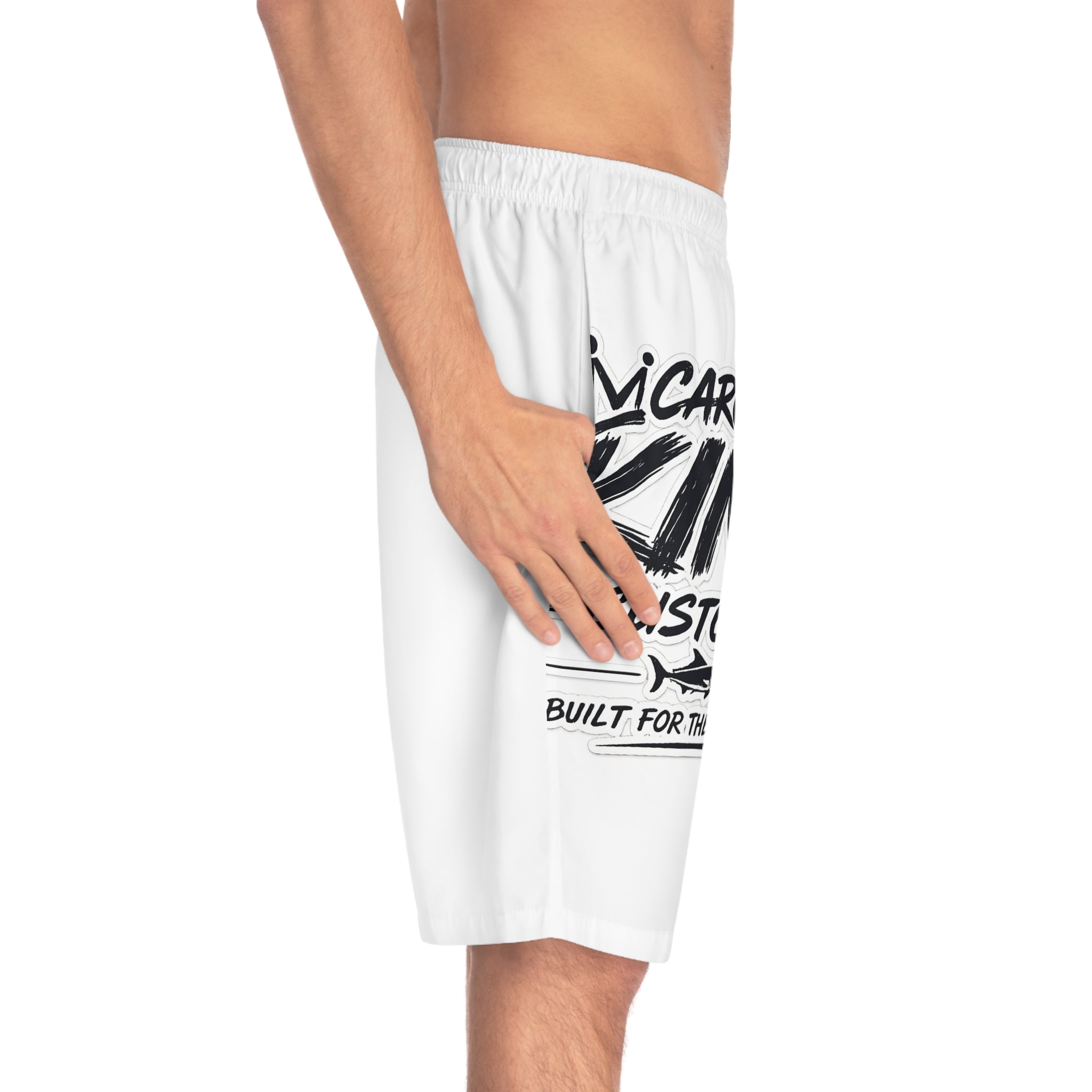 Carolina King Customs logo board shorts | Men's swim trunks, angler fishing theme