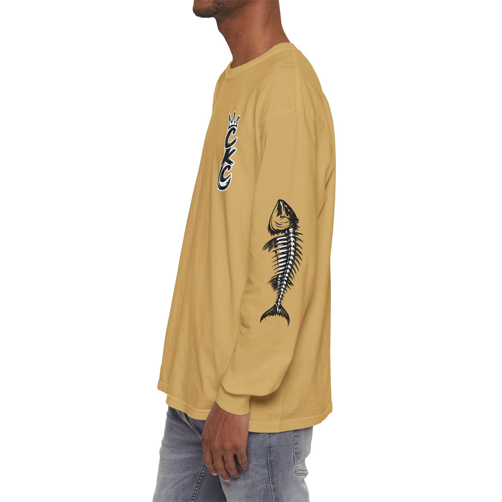 Crown CKC Script Chest Logo Long Sleeve T-Shirt | Minimal Hipster Streetwear