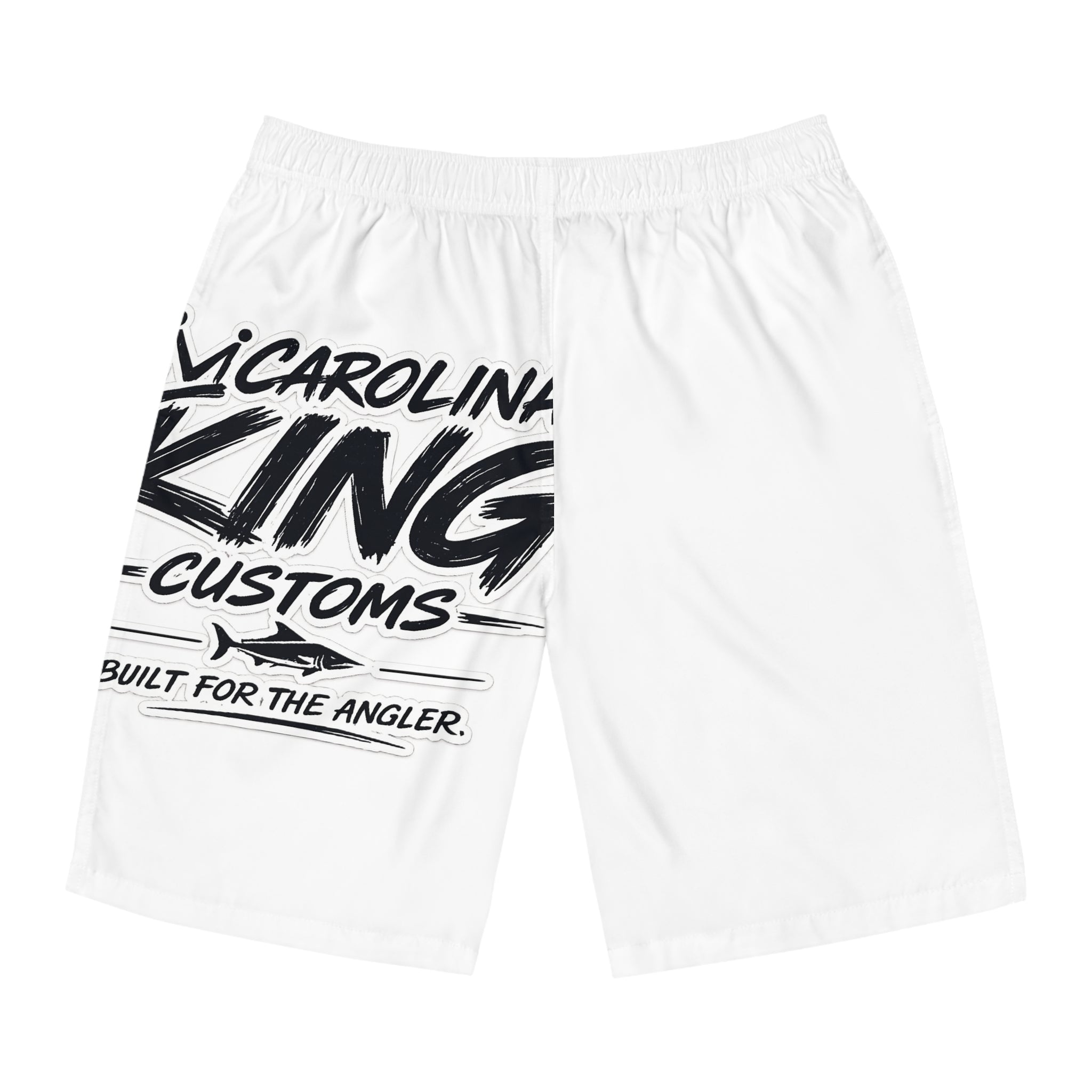 Carolina King Customs logo board shorts | Men's swim trunks, angler fishing theme