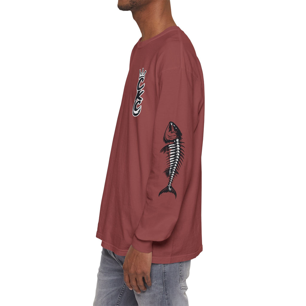 Crown CKC Script Chest Logo Long Sleeve T-Shirt | Minimal Hipster Streetwear