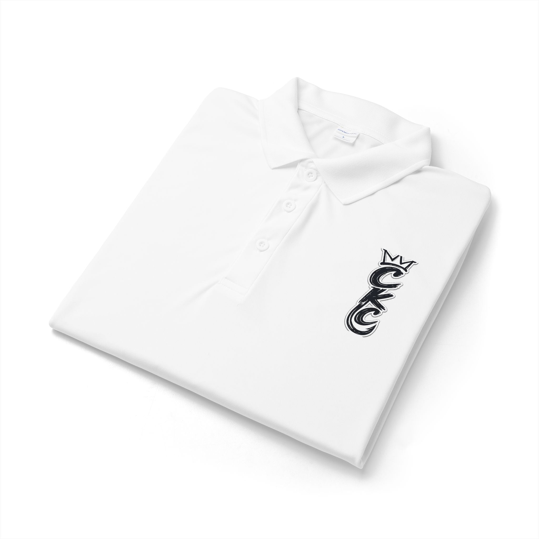 Vertical Tribal Dragon Logo Polo