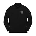 Skull Crown embroidery Quarter-Zip Pullover | White athletic top