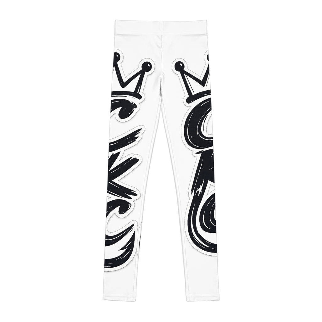 Graffiti Crown Lettering Leggings | Youth