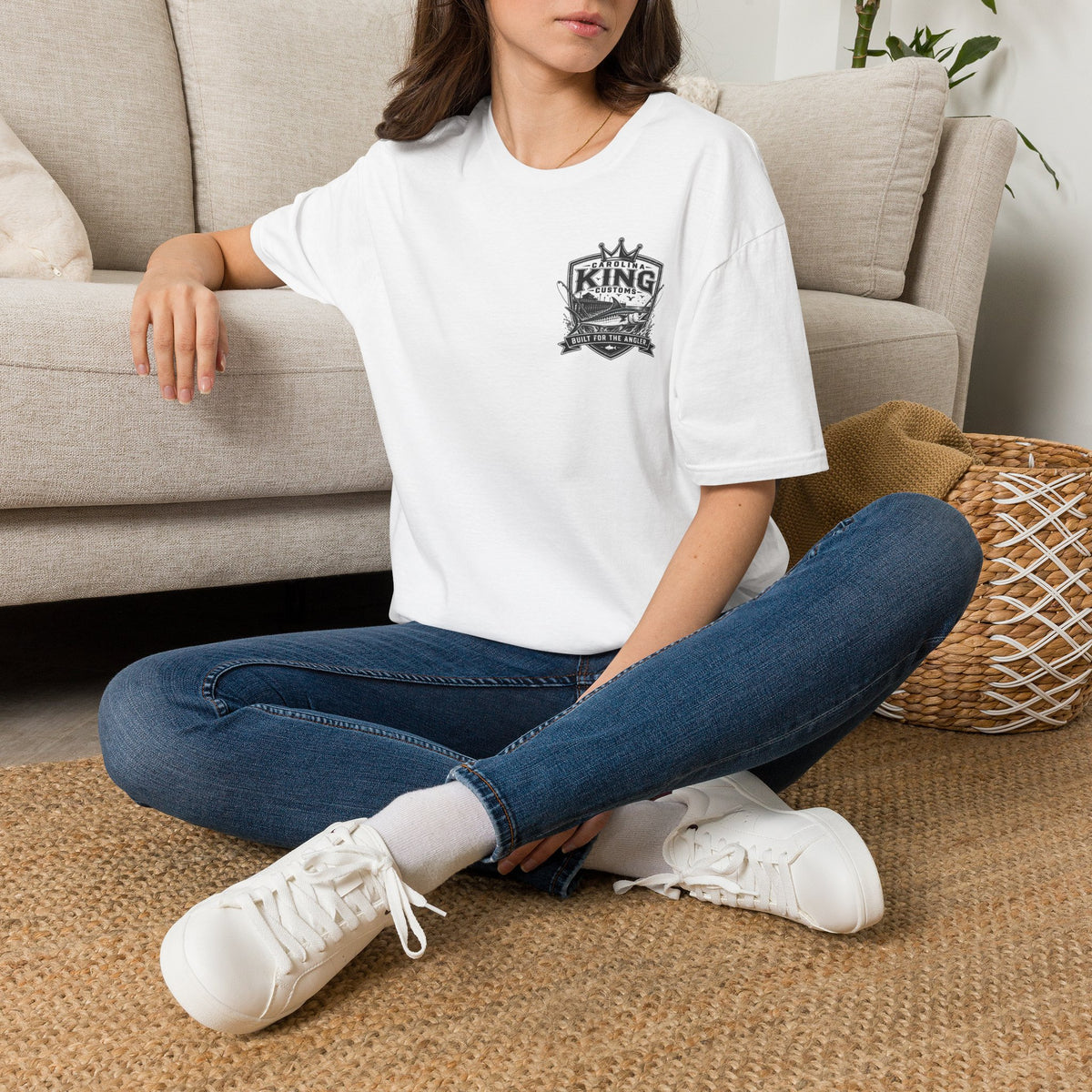 King Customs Logo T‑Shirt — Vintage 'King Customs: Built for the Average' Chest Print