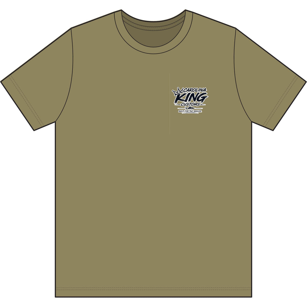 Carolina King cabia Logo T-Shirt | Small Chest Graphic, Gray Tee