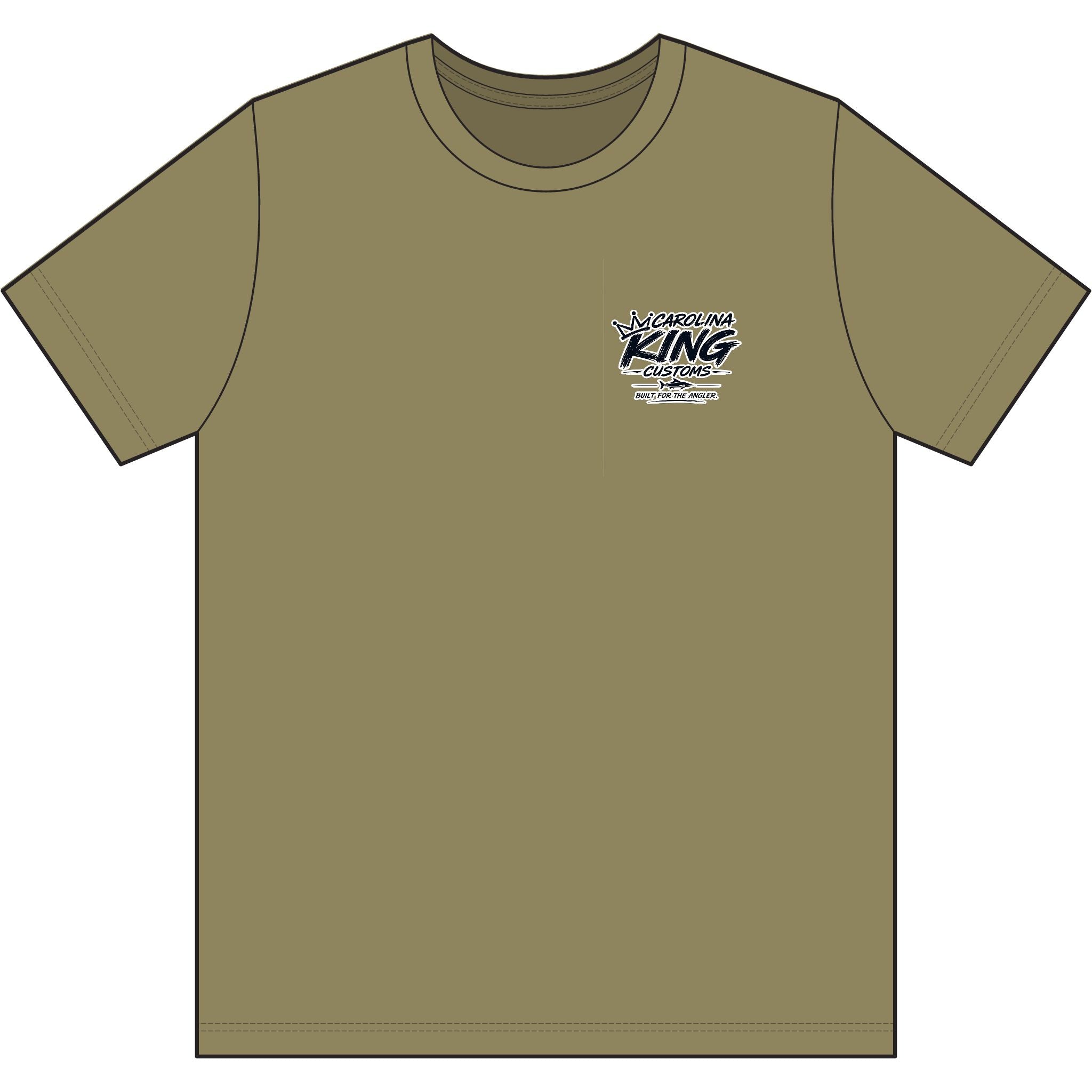 Carolina King cabia Logo T-Shirt | Small Chest Graphic, Gray Tee
