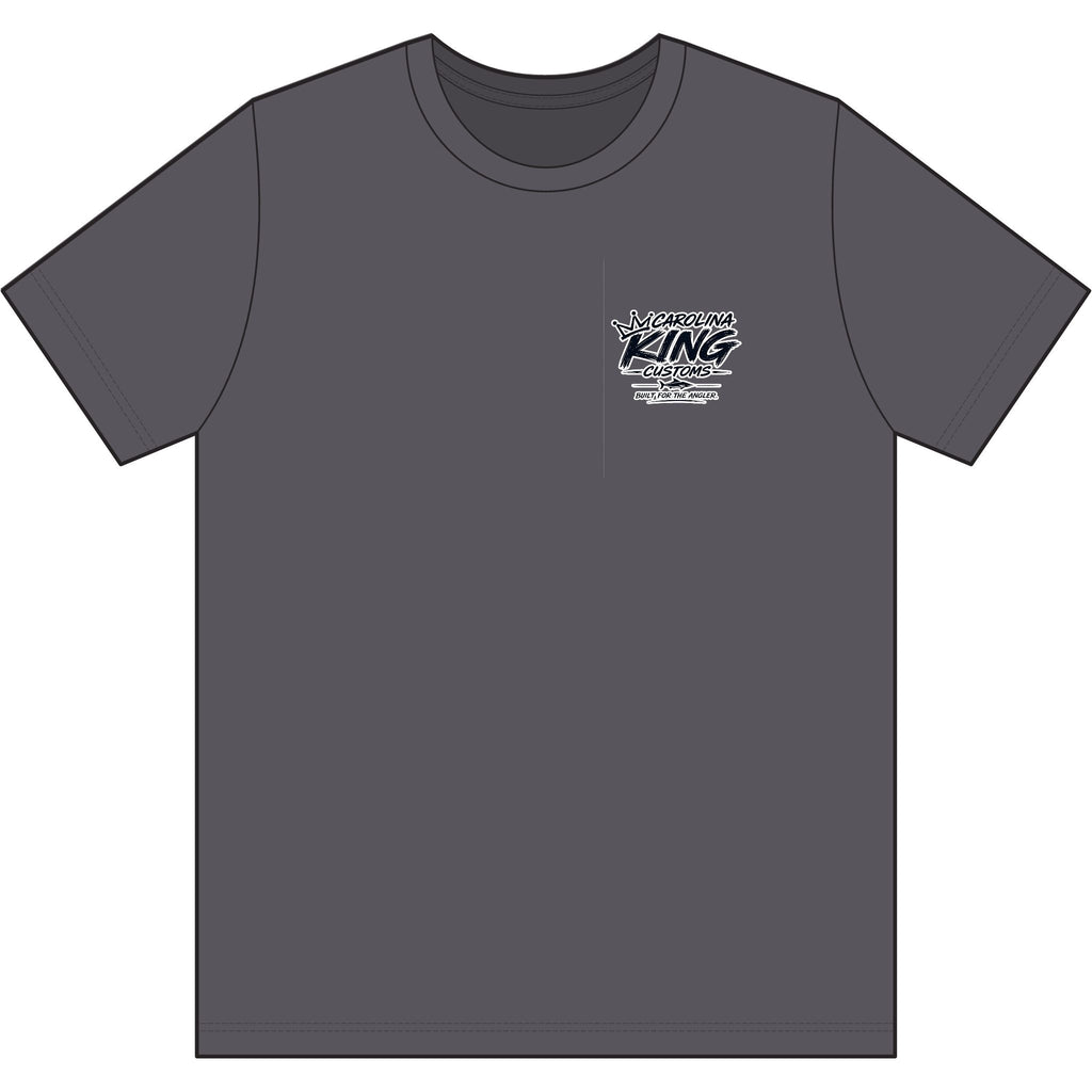 Carolina King cabia Logo T-Shirt | Small Chest Graphic, Gray Tee