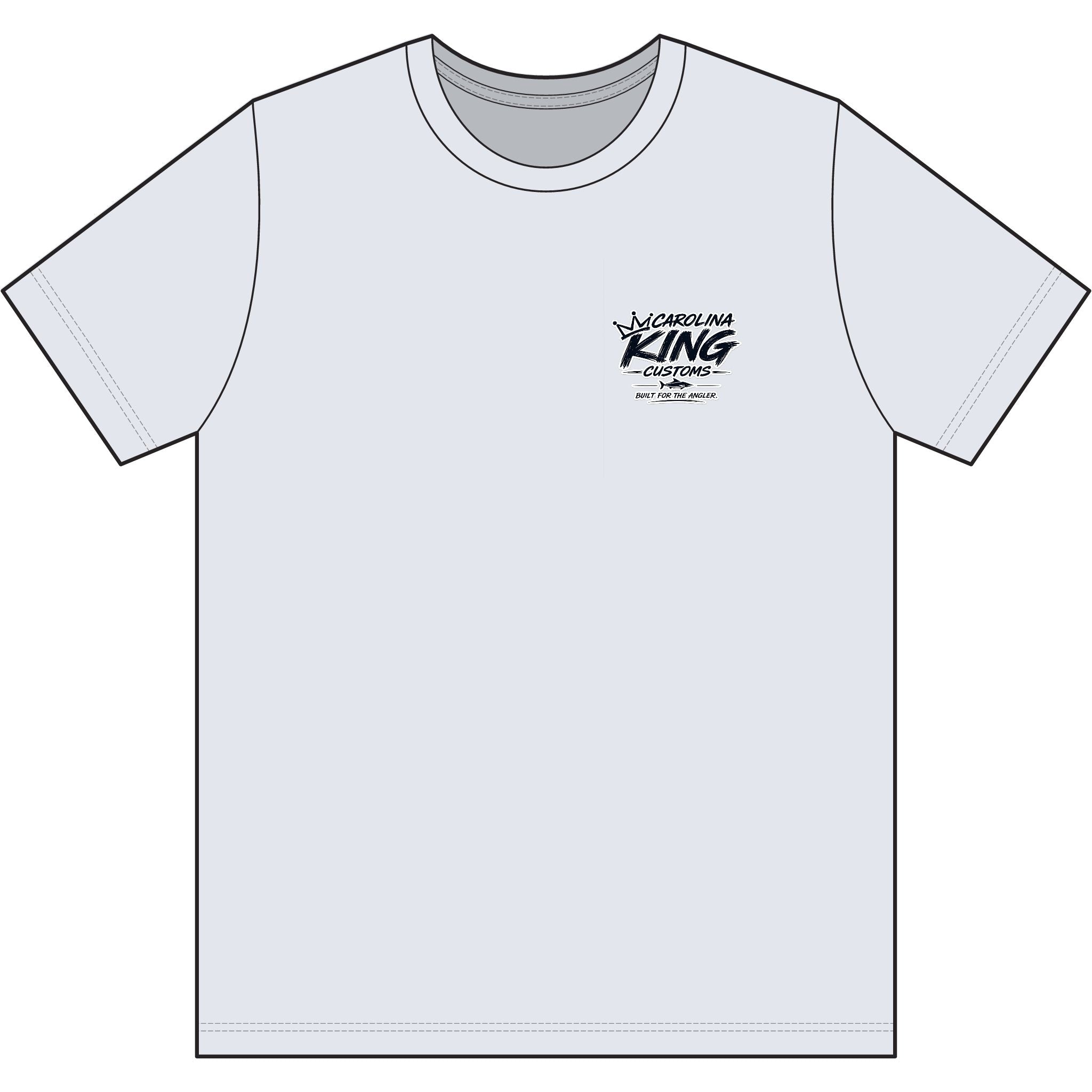 Carolina King cabia Logo T-Shirt | Small Chest Graphic, Gray Tee