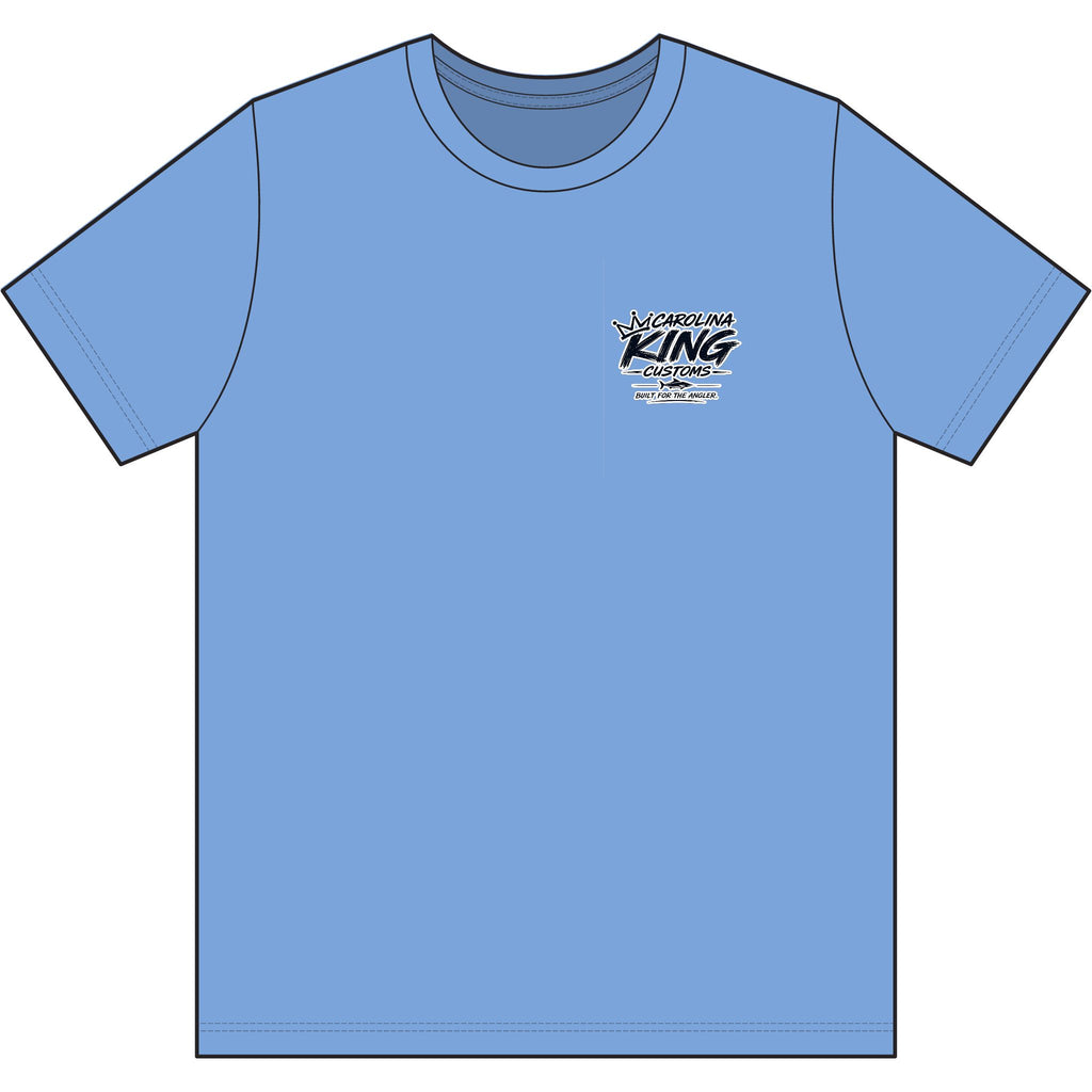 Carolina King cabia Logo T-Shirt | Small Chest Graphic, Gray Tee