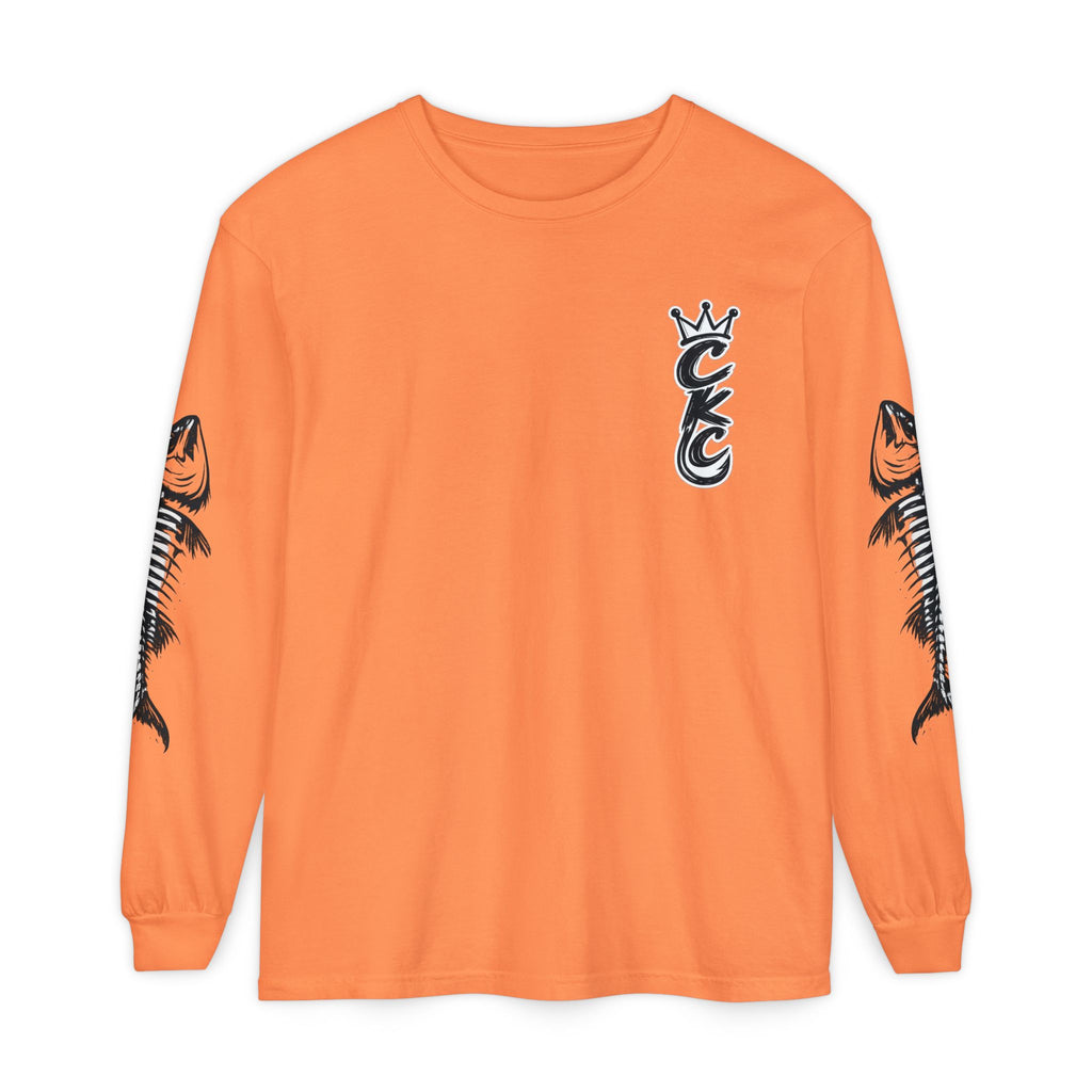 Crown CKC Script Chest Logo Long Sleeve T-Shirt | Minimal Hipster Streetwear