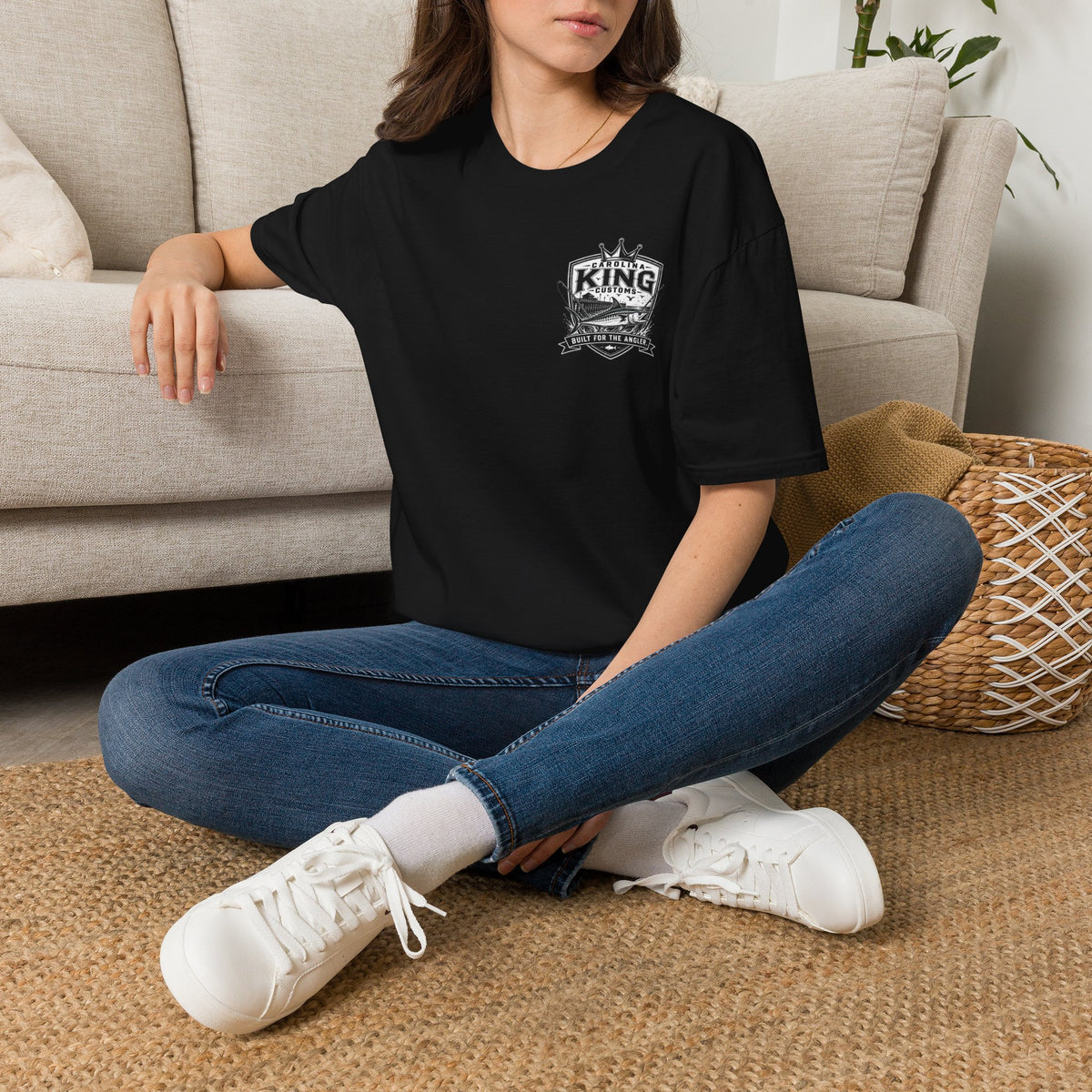 King Customs Logo T‑Shirt — Vintage 'King Customs: Built for the Average' Chest Print