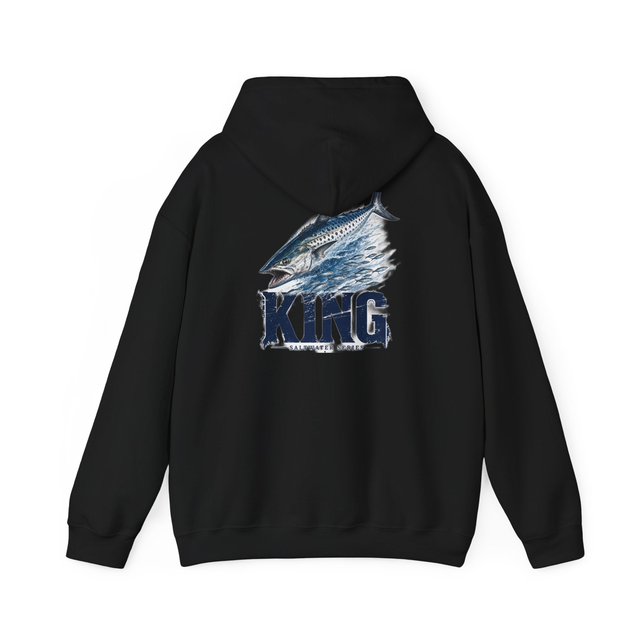 Saltwater King Fishing Hoodie | Leaping Fish Pier Sunset Hoodie
