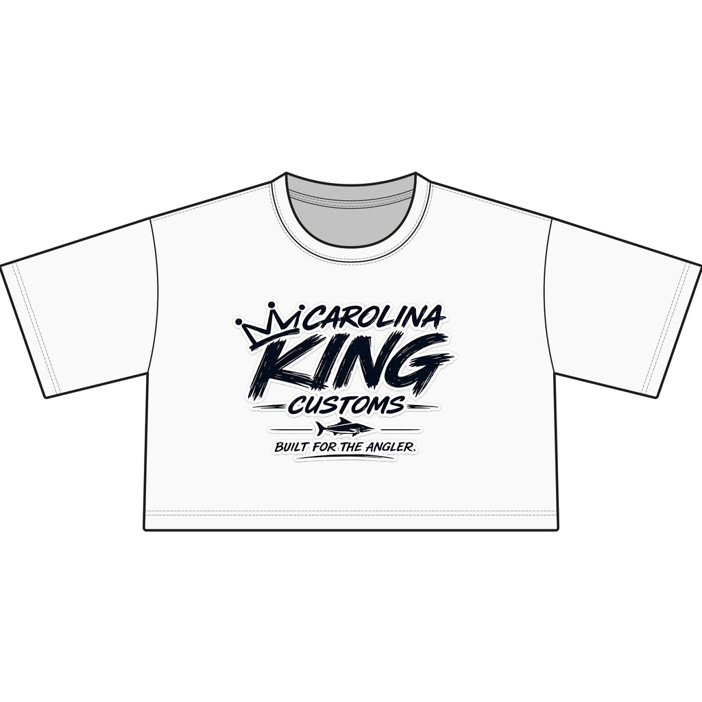 Carolina King Customs logo Cropped T-Shirt | Fishing graphic tee