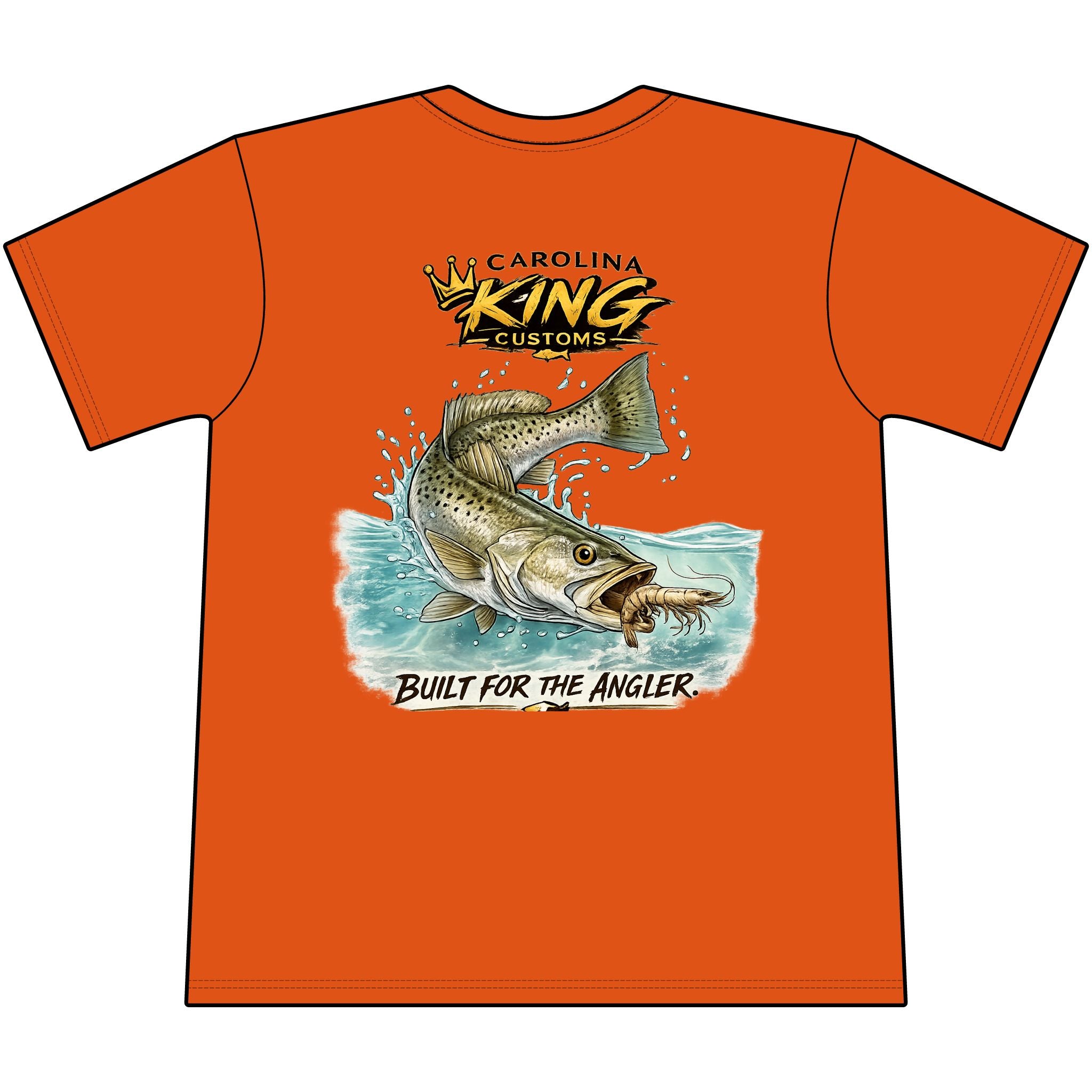 Speckled trout Illustration Pocket Tee | Carolina King Customs "Built for the Angler"