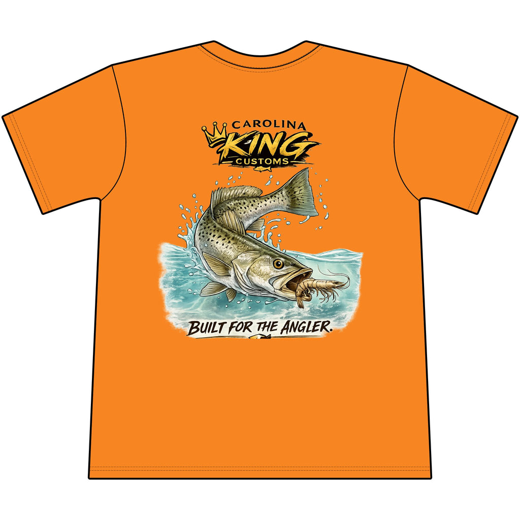 Speckled trout Illustration Pocket Tee | Carolina King Customs "Built for the Angler"