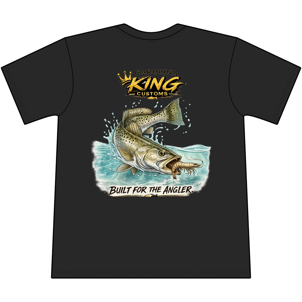 Speckled trout Illustration Pocket Tee | Carolina King Customs "Built for the Angler"