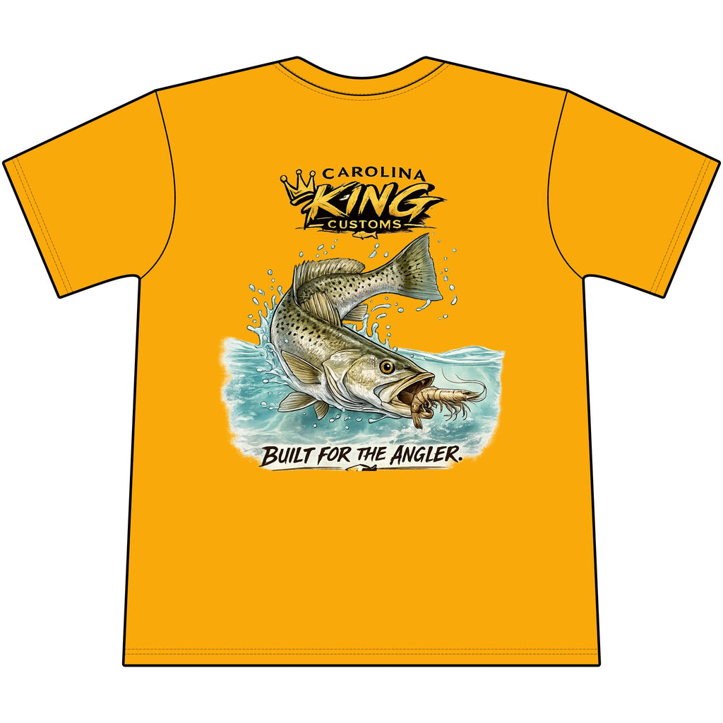 Speckled trout Illustration Pocket Tee | Carolina King Customs "Built for the Angler"
