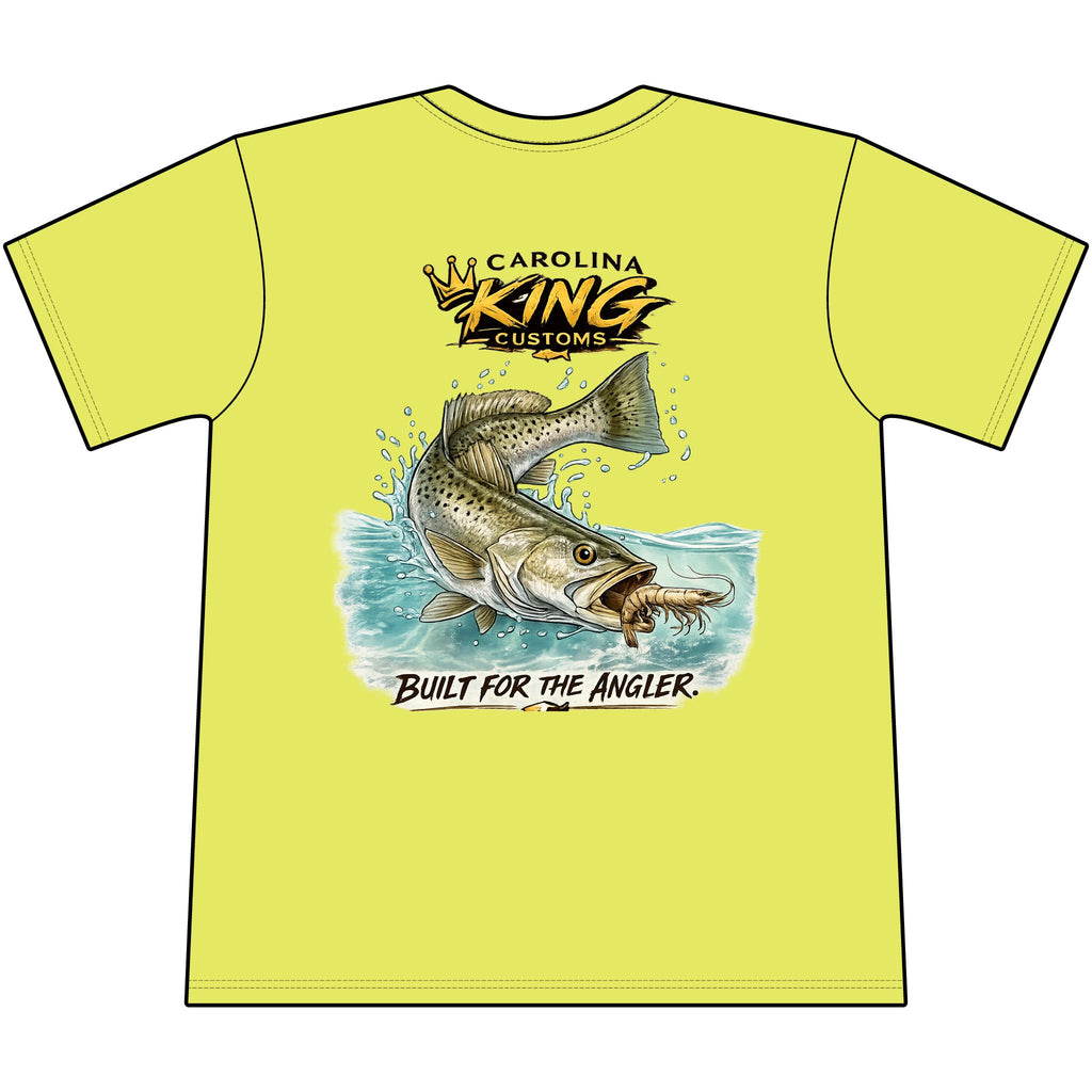 Speckled trout Illustration Pocket Tee | Carolina King Customs "Built for the Angler"