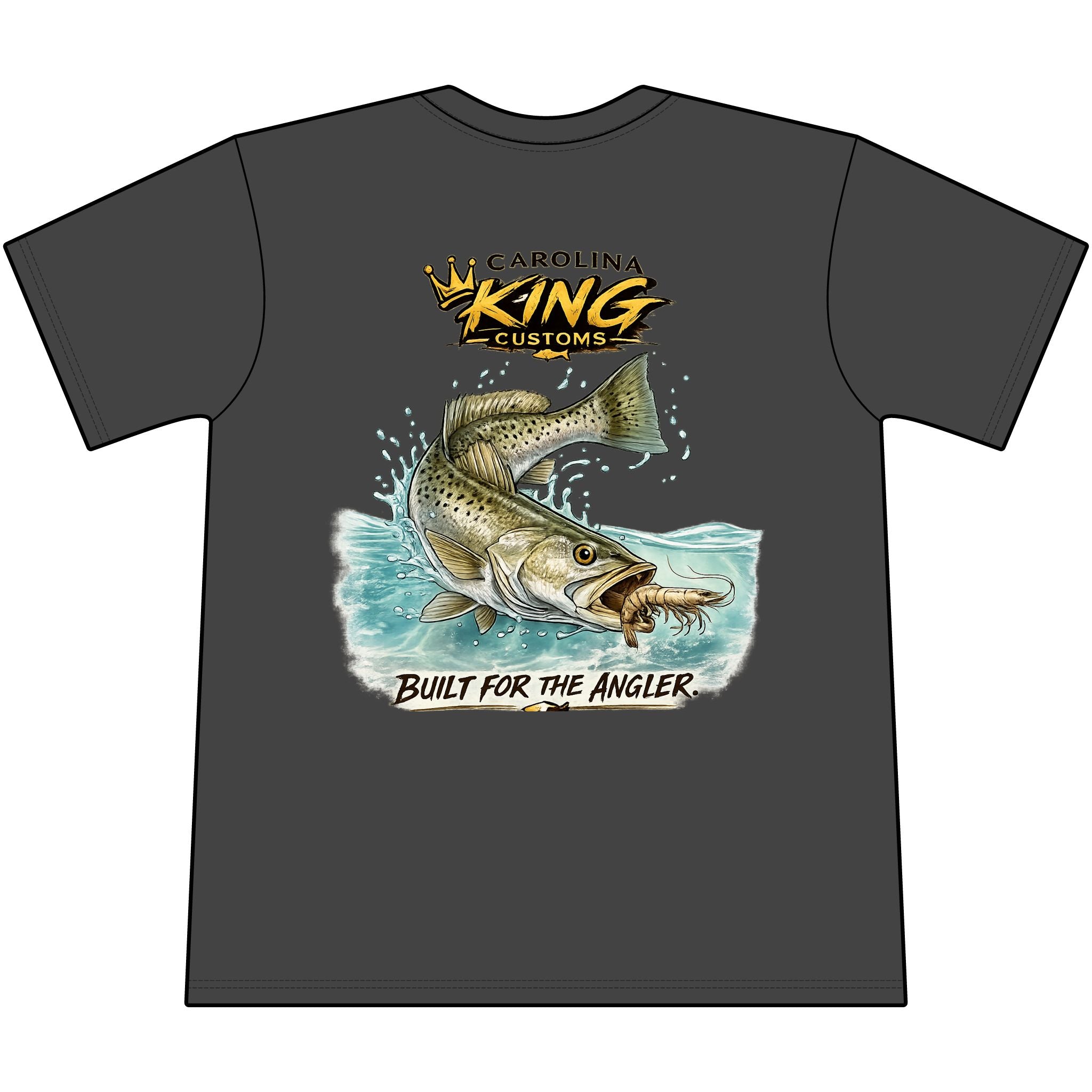 Speckled trout Illustration Pocket Tee | Carolina King Customs "Built for the Angler"