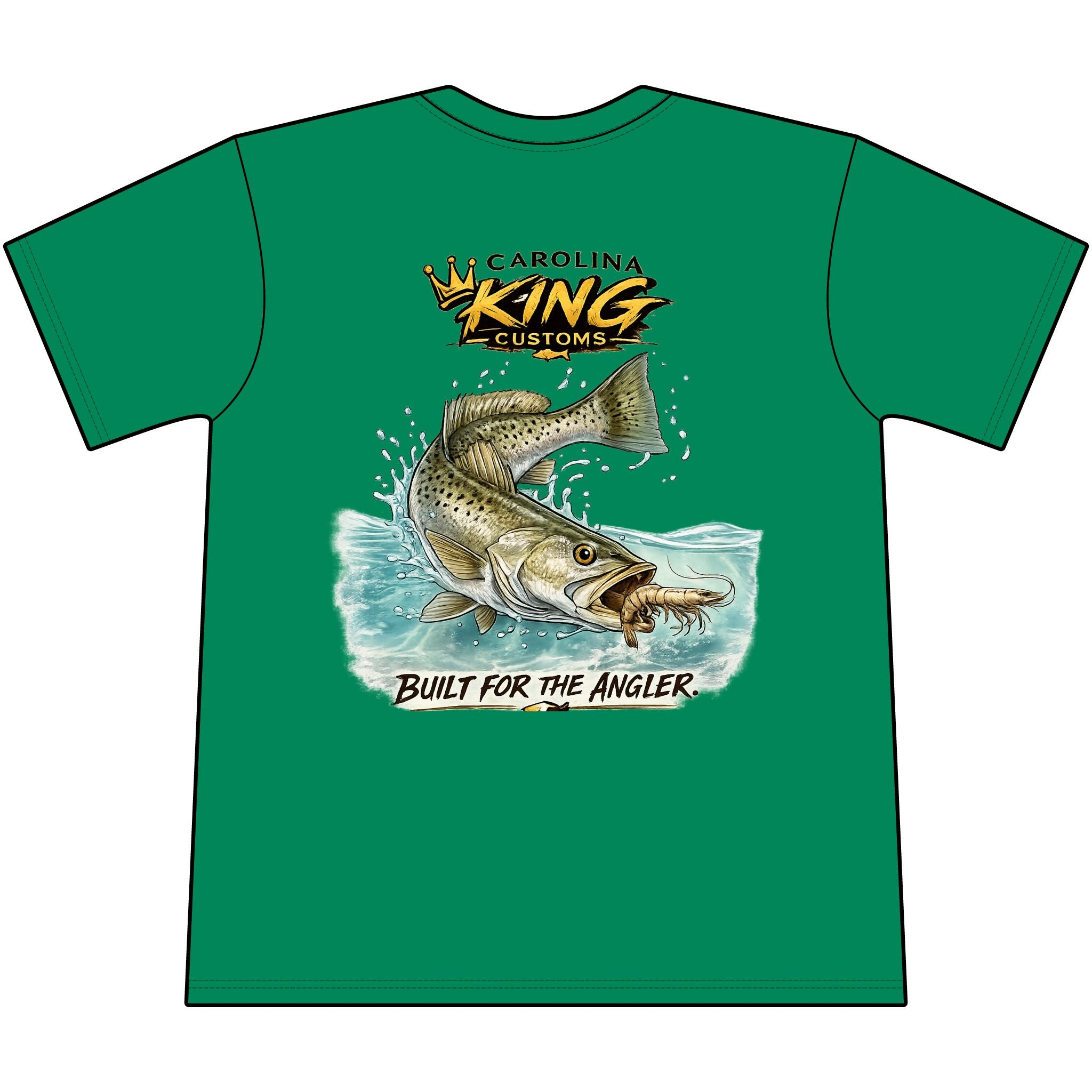 Speckled trout Illustration Pocket Tee | Carolina King Customs "Built for the Angler"