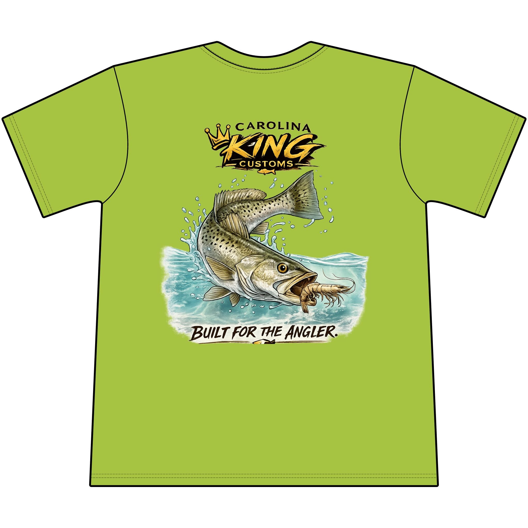 Speckled trout Illustration Pocket Tee | Carolina King Customs "Built for the Angler"