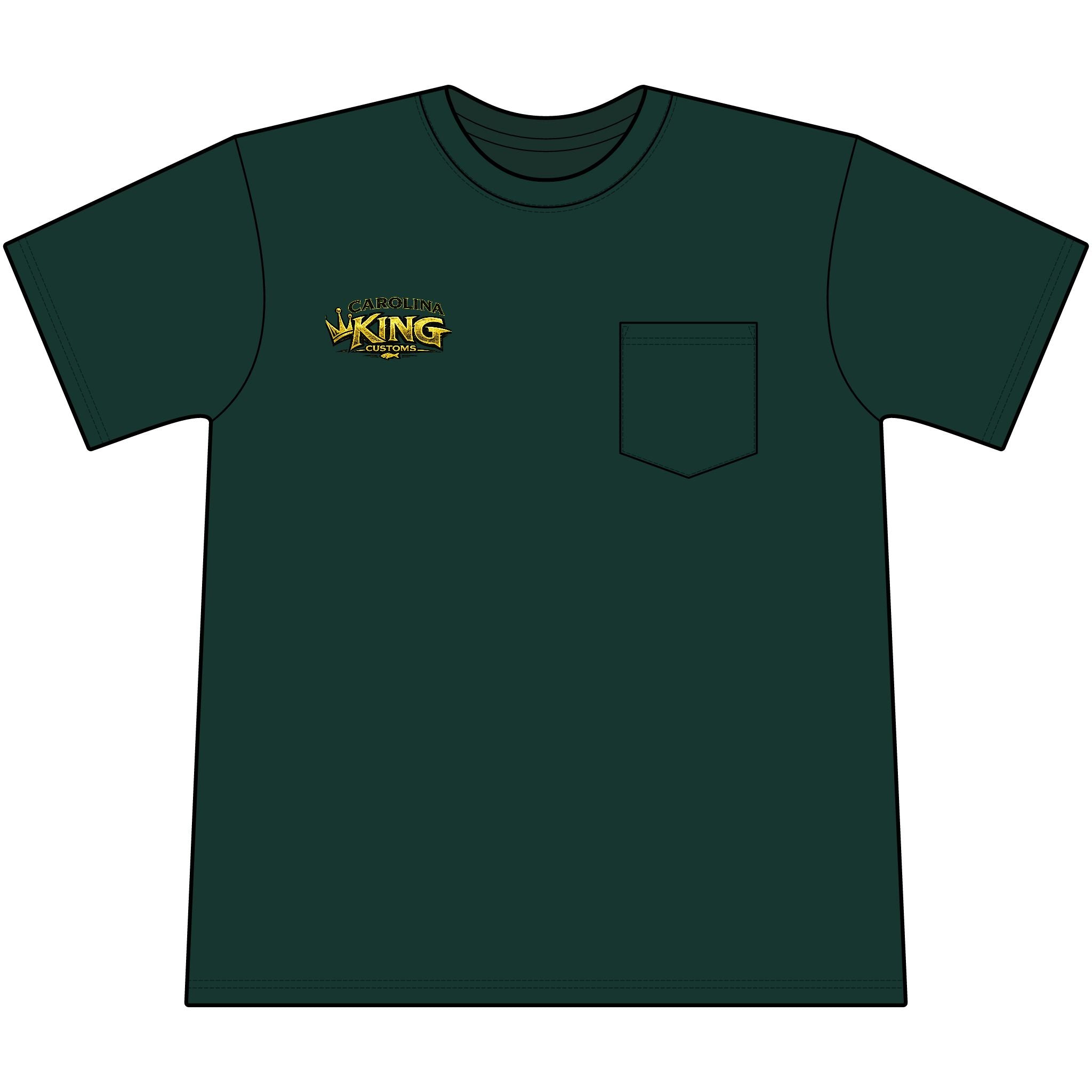 Speckled trout Illustration Pocket Tee | Carolina King Customs "Built for the Angler"