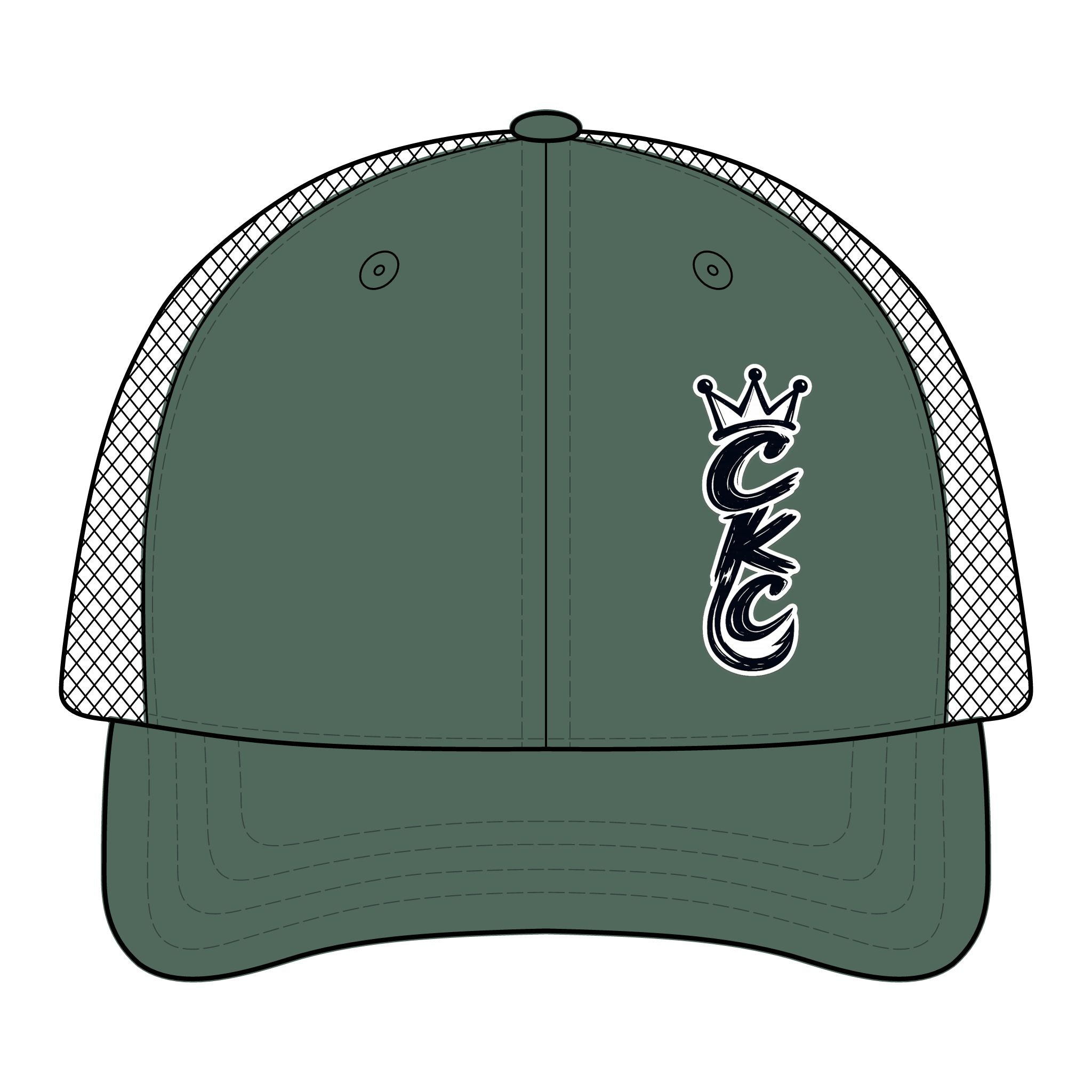 Stacked CKC Crown logo Trucker Cap | Embroidered Patch Hat