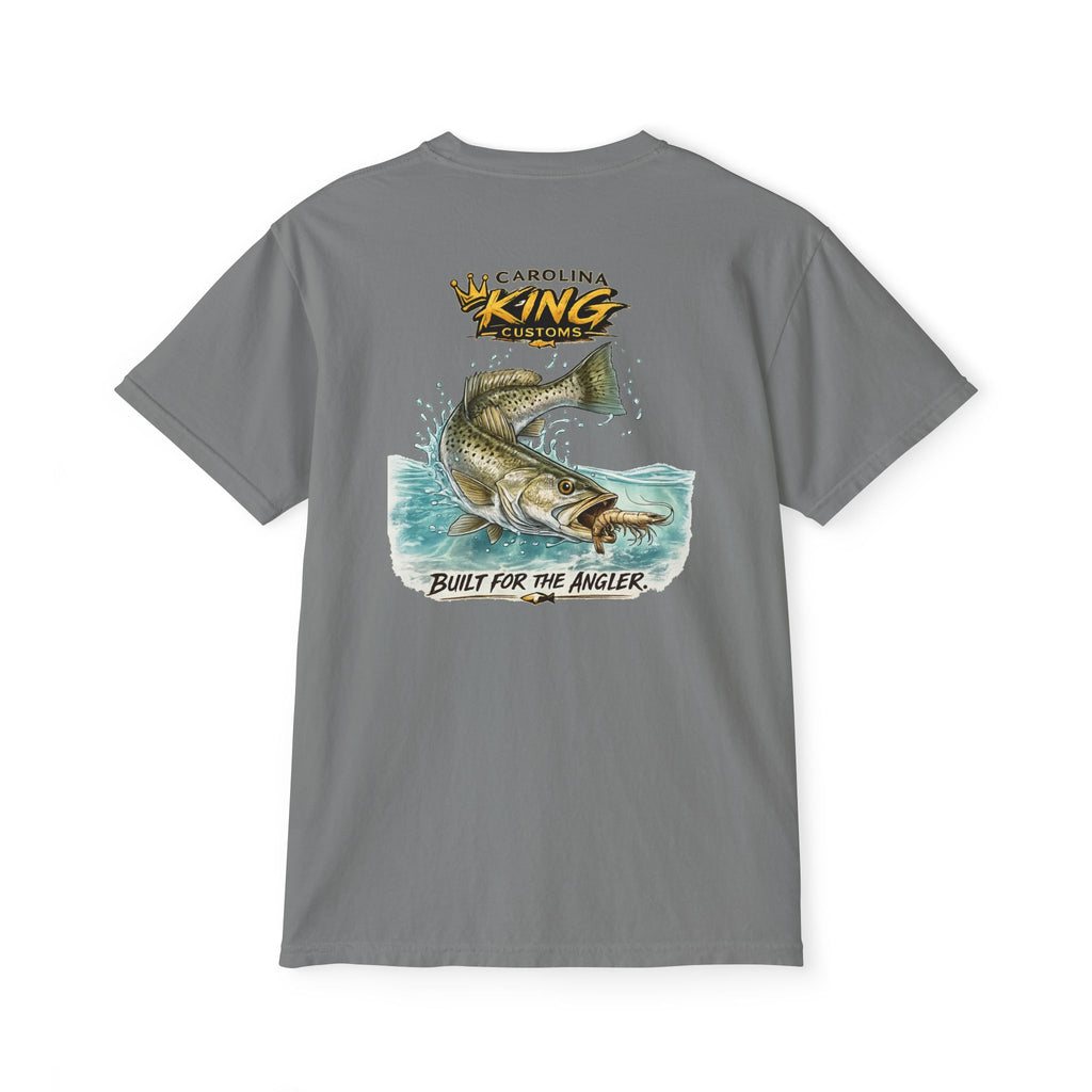 Carolina King Striped Trout Illustration T-Shirt | Fishing Pocket Tee