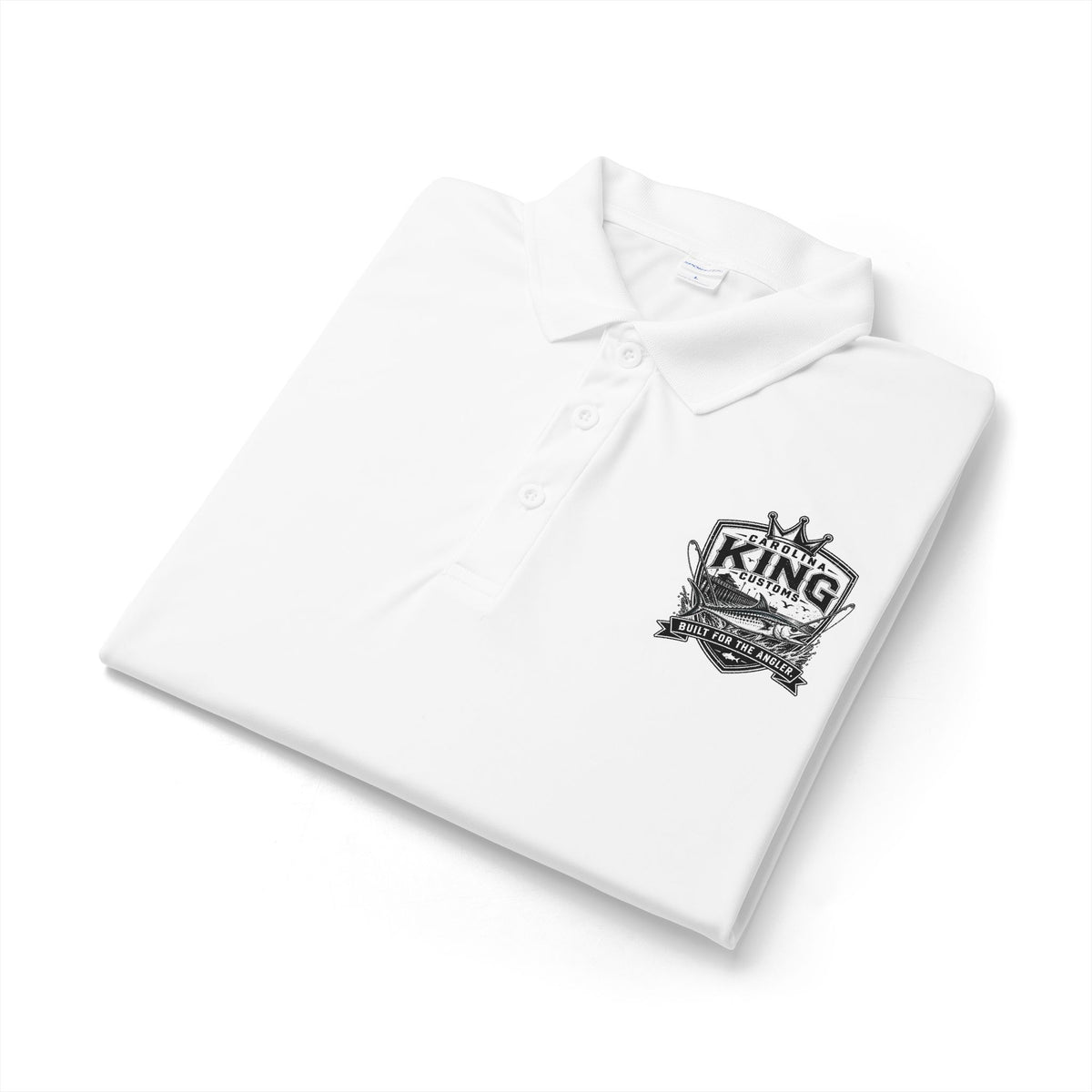 Micropolitan King Logo Polo Shirt | White embroidered chest design