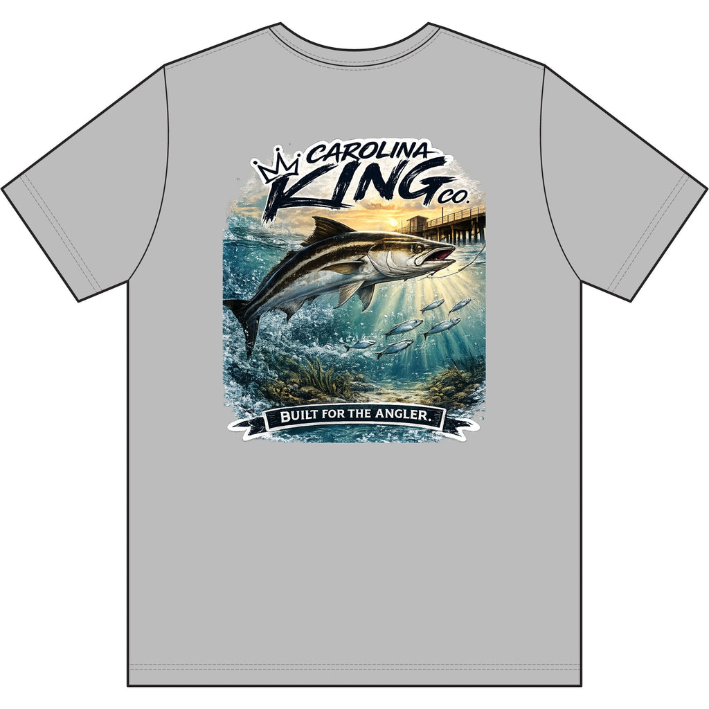Carolina King cabia Logo T-Shirt | Small Chest Graphic, Gray Tee