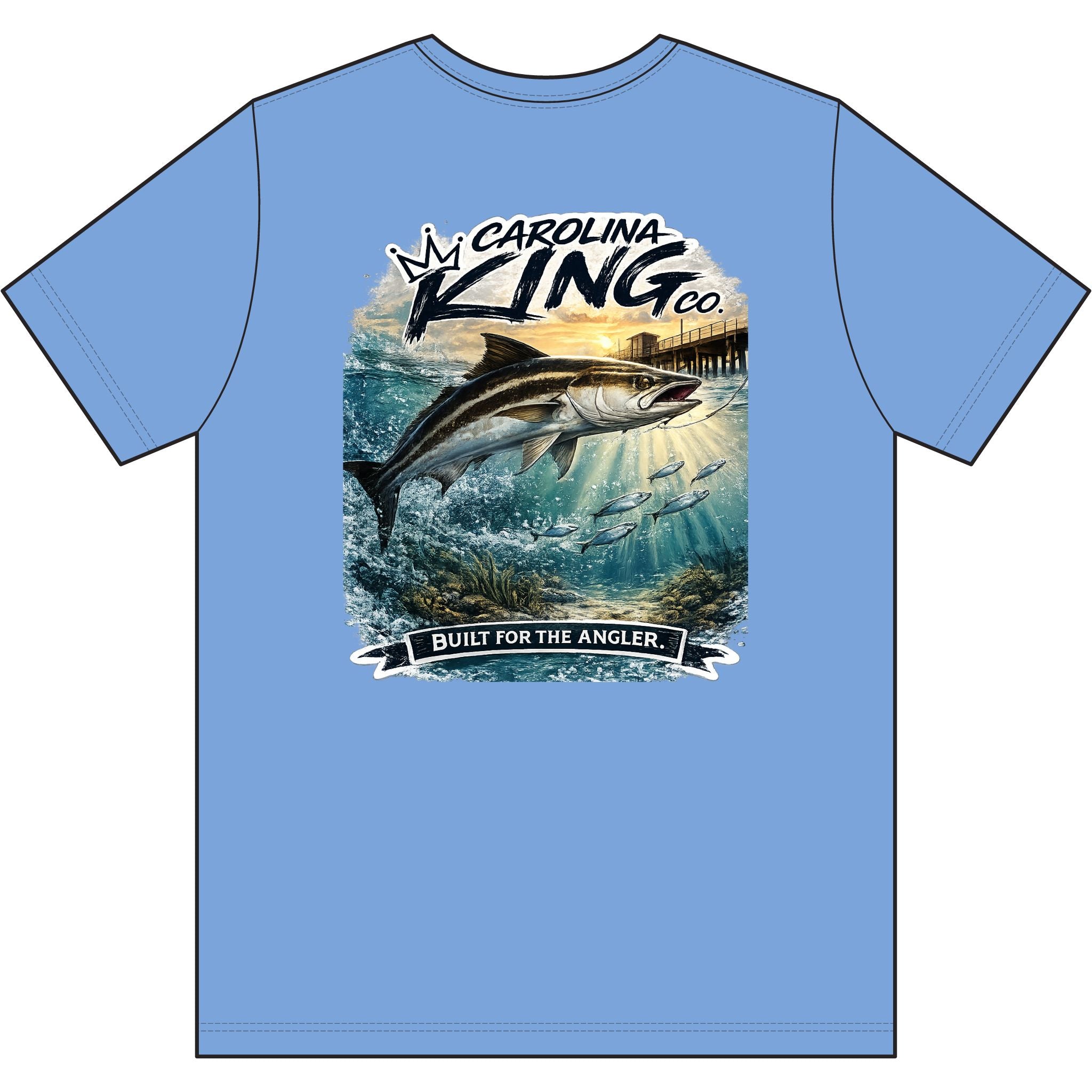 Carolina King cabia Logo T-Shirt | Small Chest Graphic, Gray Tee