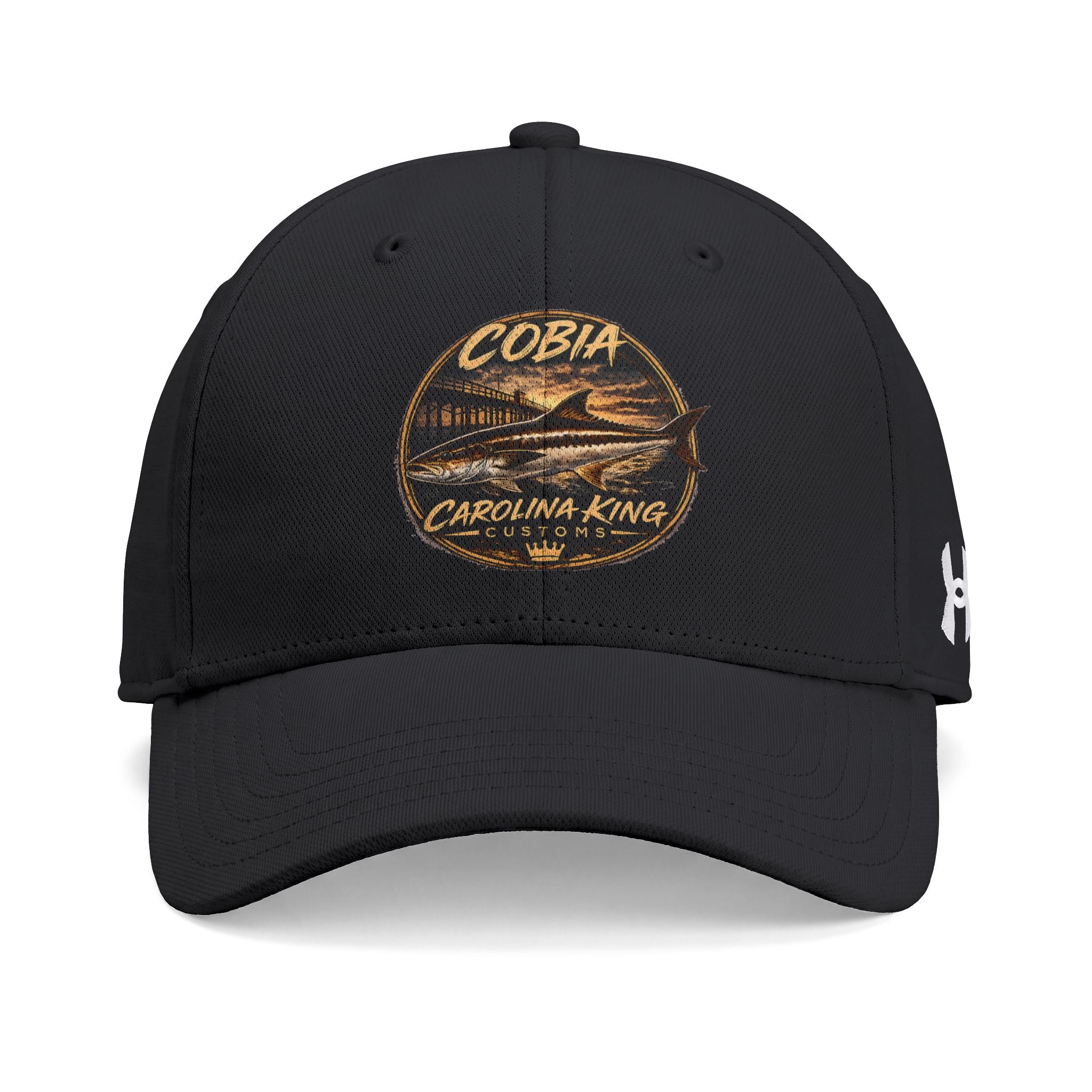 Cobia Carolina King Fishing Logo Cap | Embroidered Baseball Hat