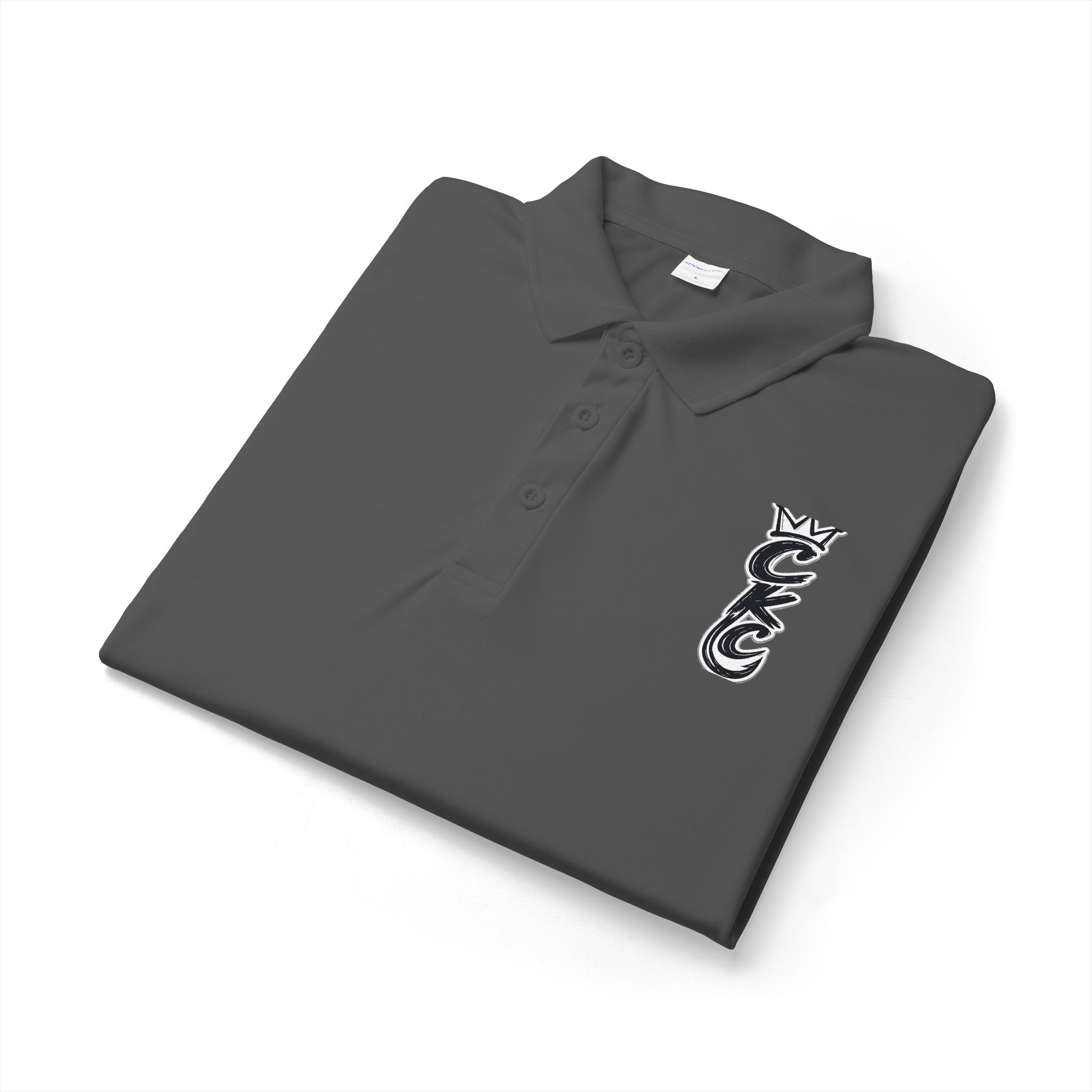 Vertical Tribal Dragon Logo Polo