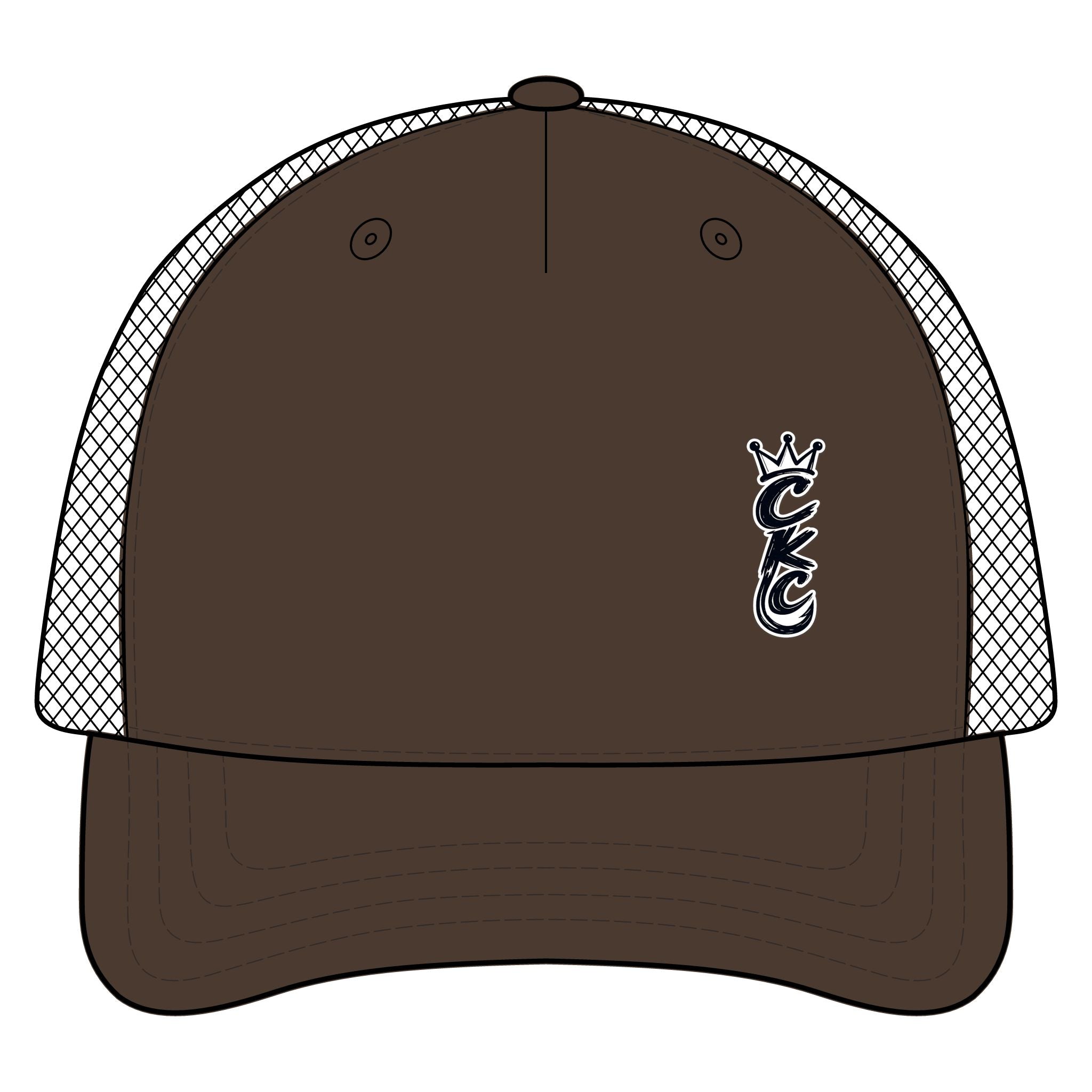 Crest Crown Monogram Trucker Hat | Five-Panel Trucker