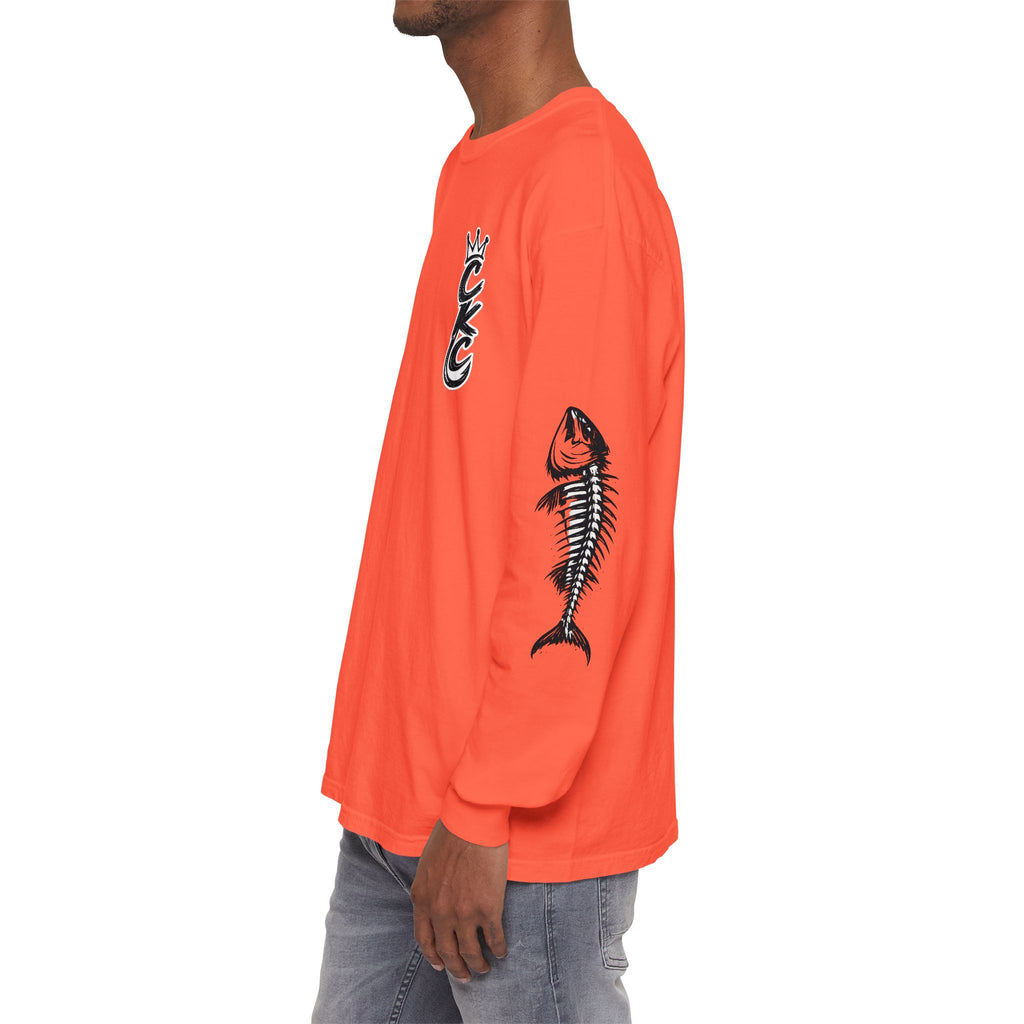 Crown CKC Script Chest Logo Long Sleeve T-Shirt | Minimal Hipster Streetwear