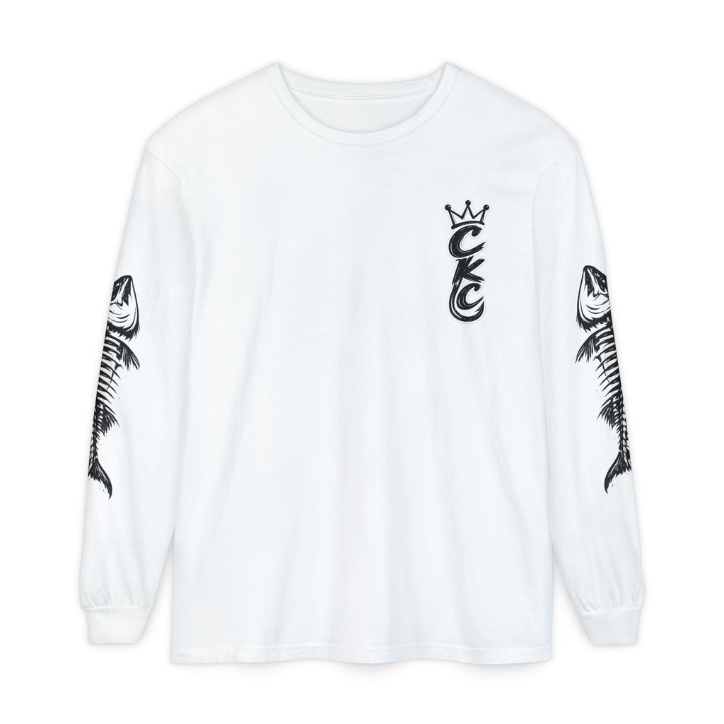 Crown CKC Script Chest Logo Long Sleeve T-Shirt | Minimal Hipster Streetwear