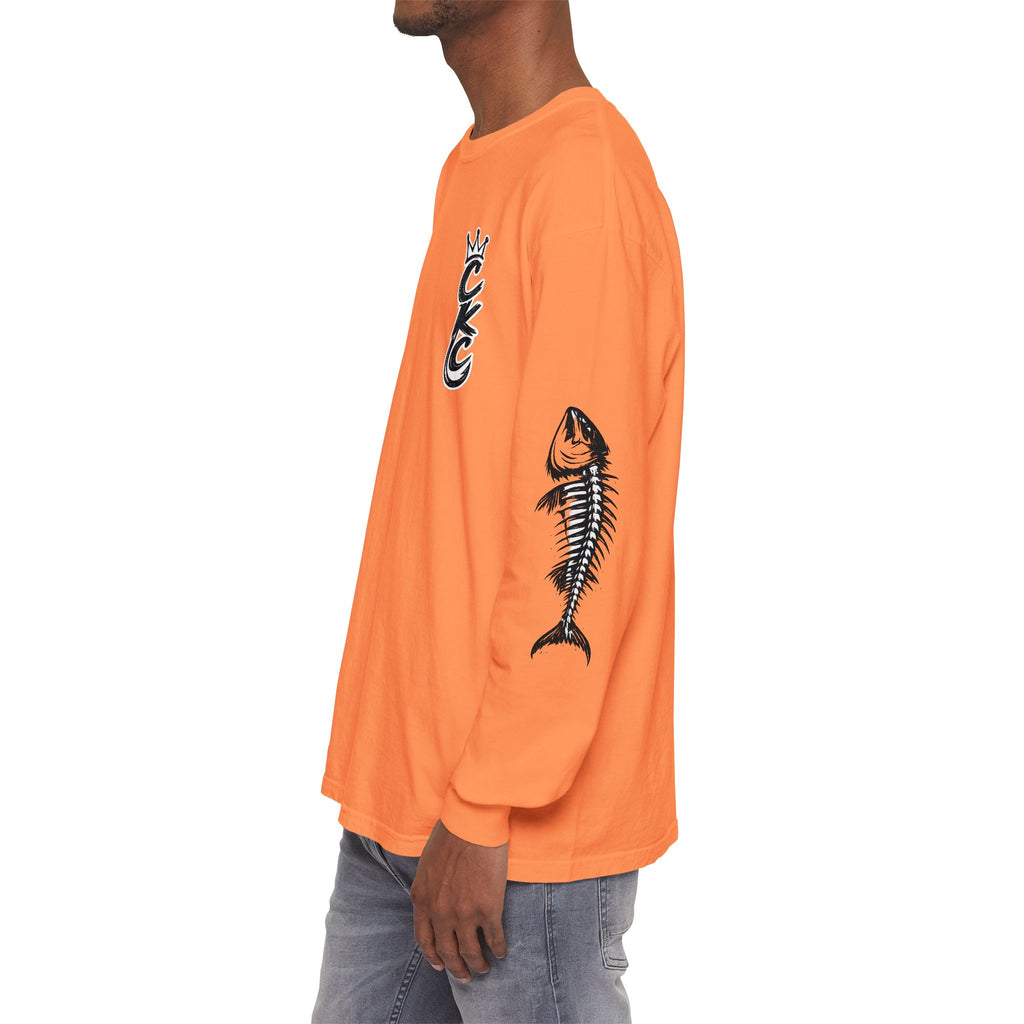 Crown CKC Script Chest Logo Long Sleeve T-Shirt | Minimal Hipster Streetwear