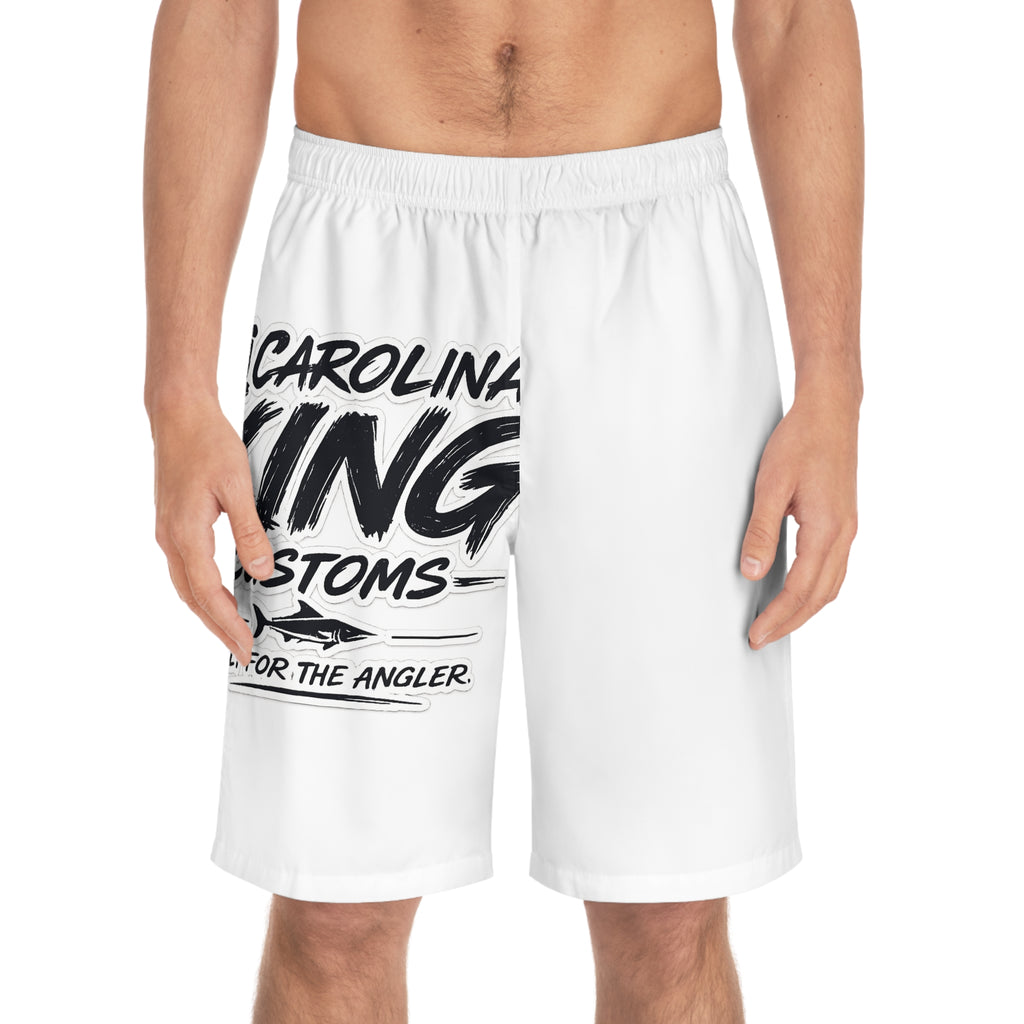Carolina King Customs logo board shorts | Men's swim trunks, angler fishing theme
