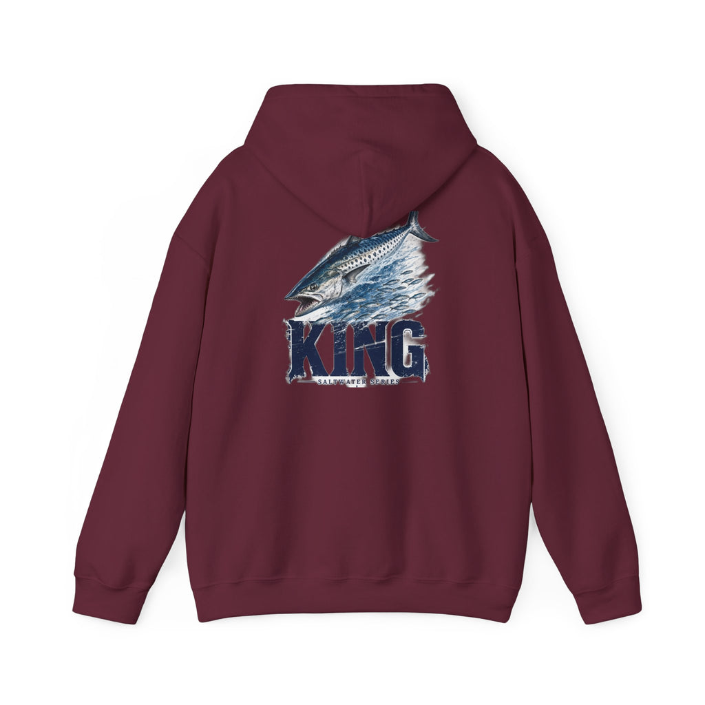 Saltwater King Fishing Hoodie | Leaping Fish Pier Sunset Hoodie